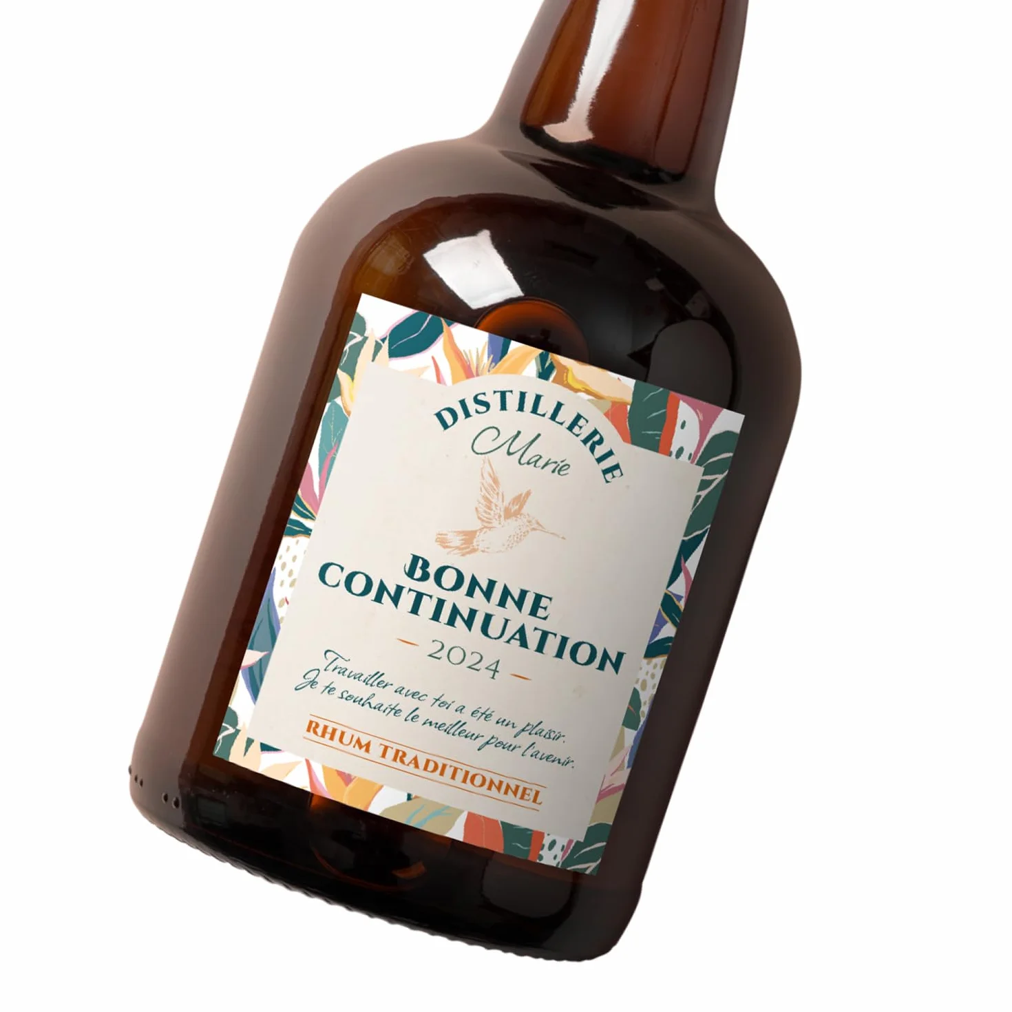 Etiquetas adhesivas personalizadas para botella de ron 70 cl 9 x 10,5 cm