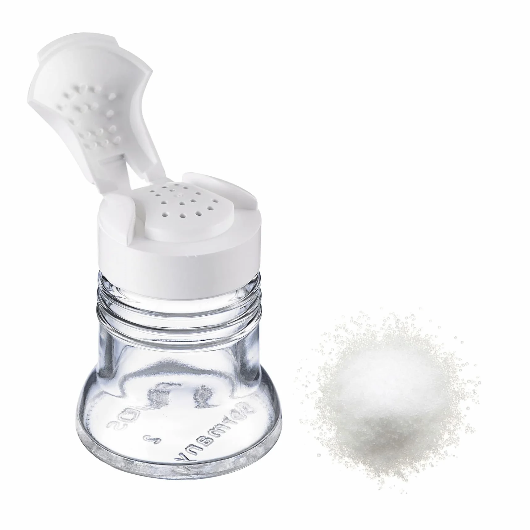 Westmark Especiero universal, Capacidad: 40 ml cada uno, Vidrio/plástico, Paris-Snap, Blanco/transparente, 63052270