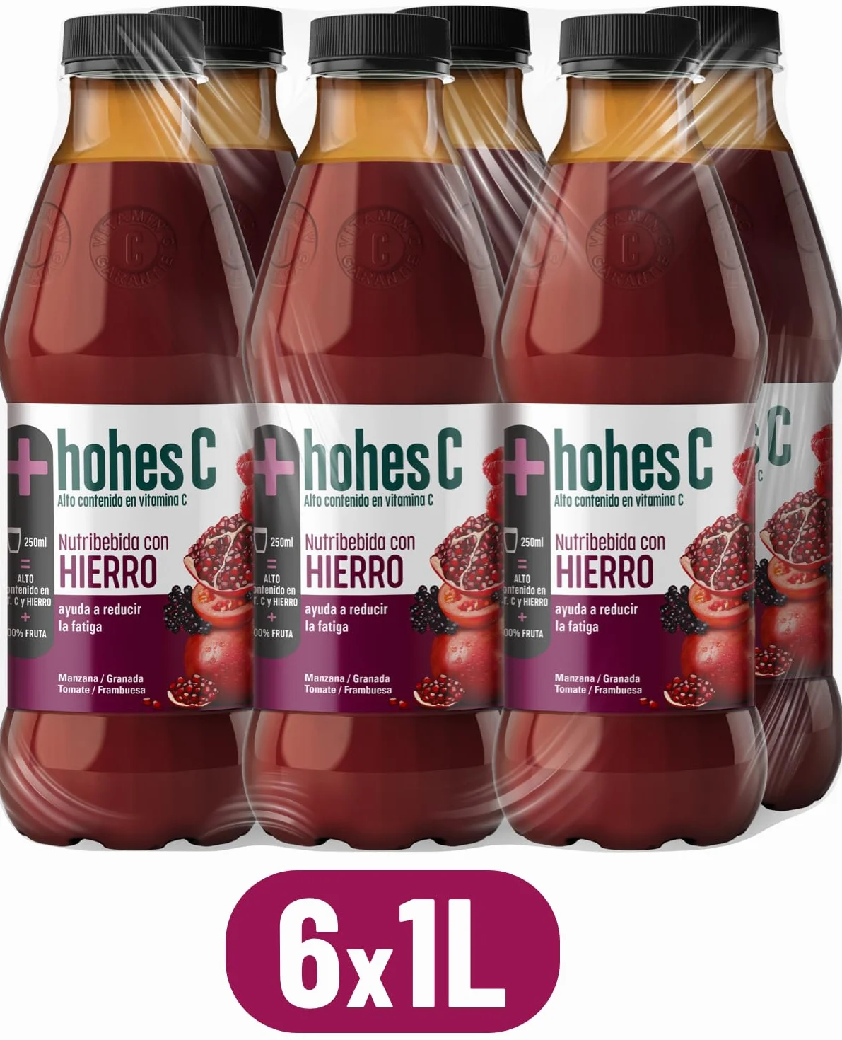 hohes C Zumo con Hierro y Vitaminas Pack 6 x 1L