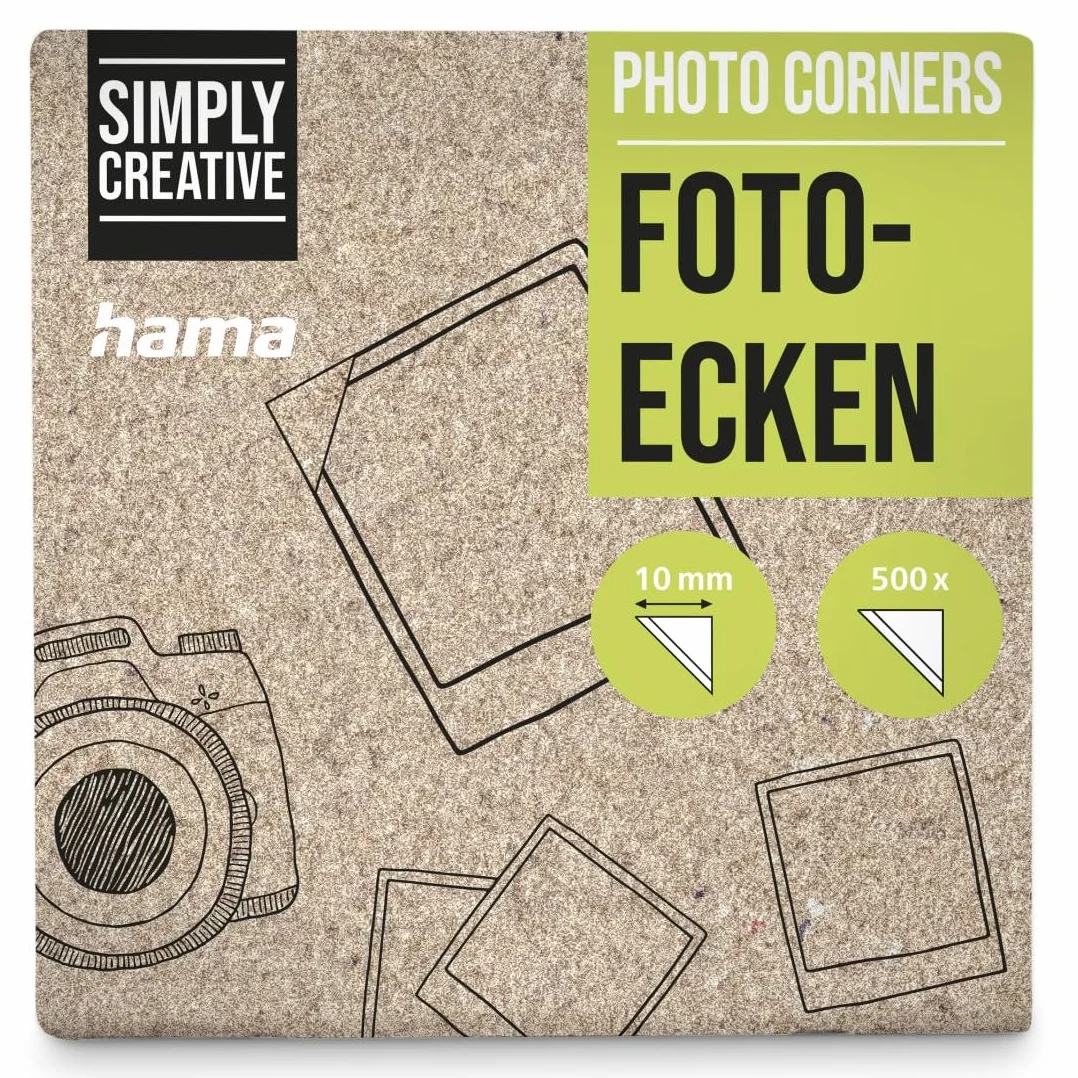 Hama | Esquinas Autoadhesivas Para Fotos, Adhesivos Para Pegar Fotos, En Álbum de fotos, Pegafotos, Color Transparente