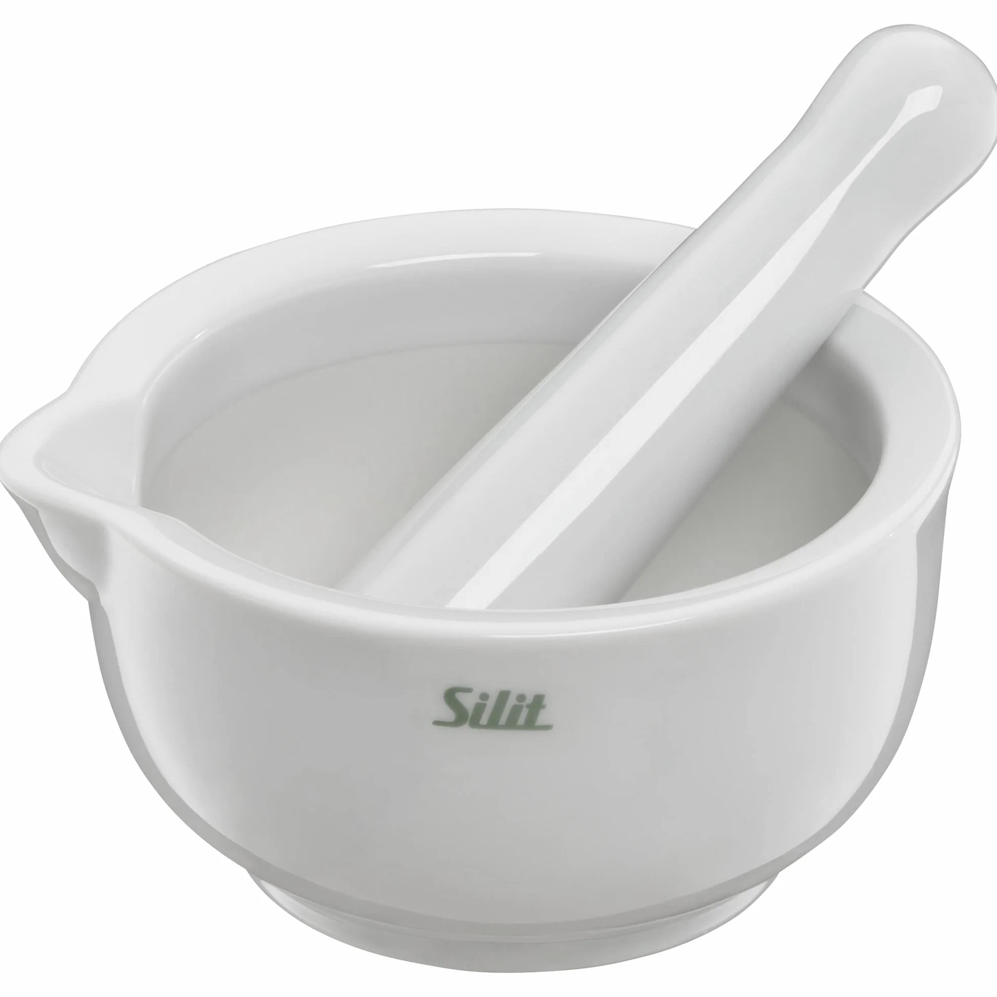 Silit - Mortero de Porcelana (Ø 10 cm), Color Blanco