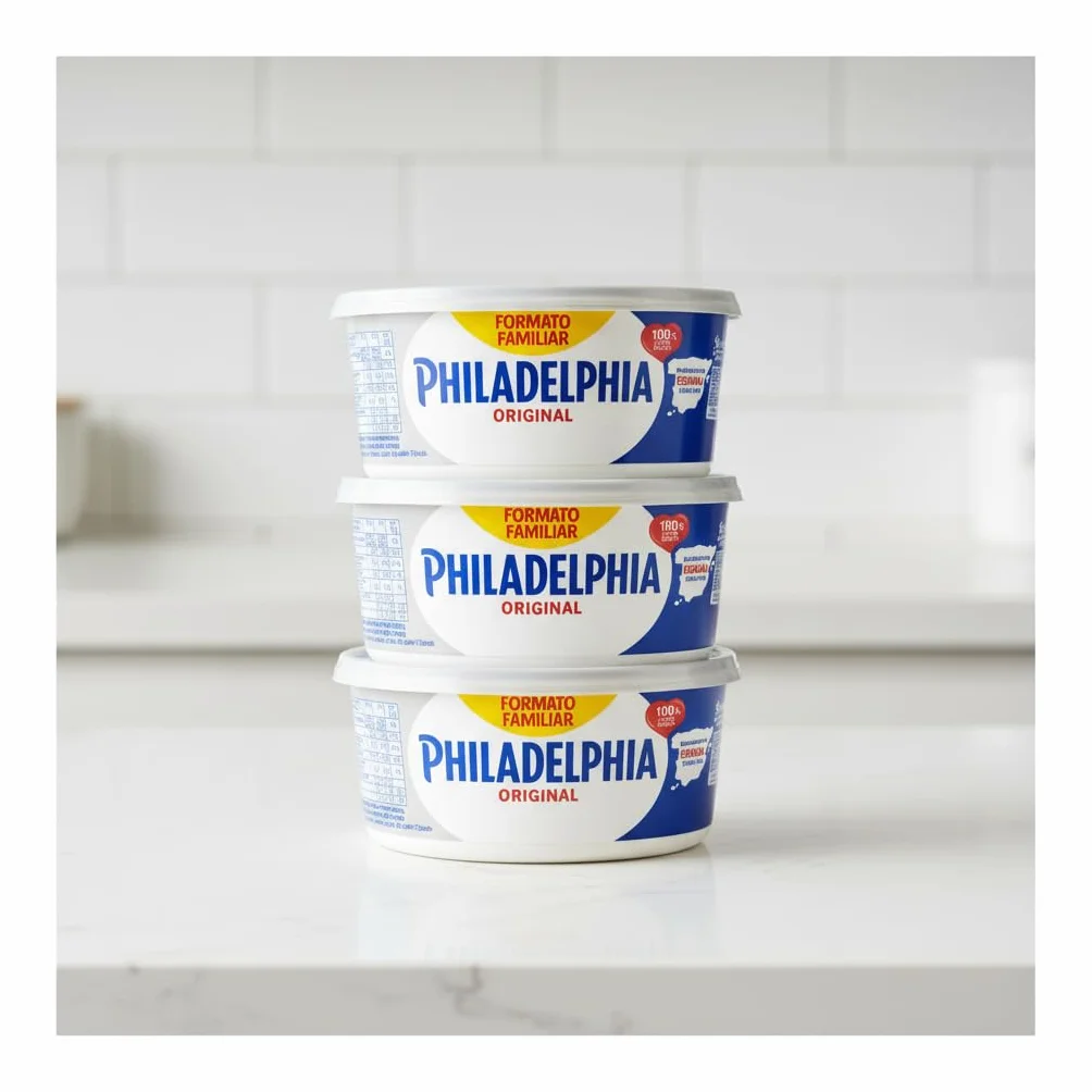 Philadelphia Original Pack Familiar (3 Unidades) - Queso Crema para Untar - Elaborado con Leche Fresca