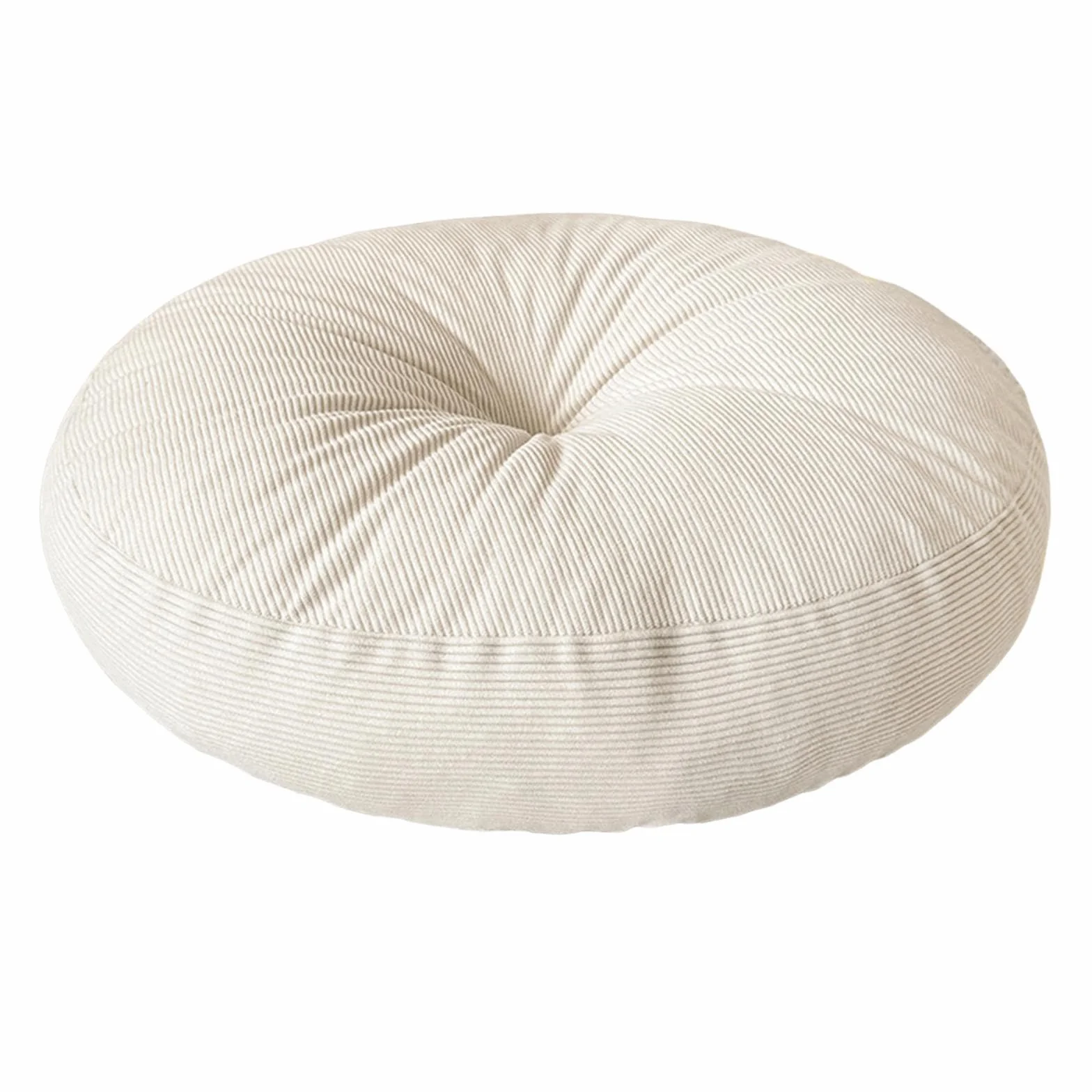 Milageto Cojín de Suelo Redondo para Meditación, Asiento Suave Grande, Beige