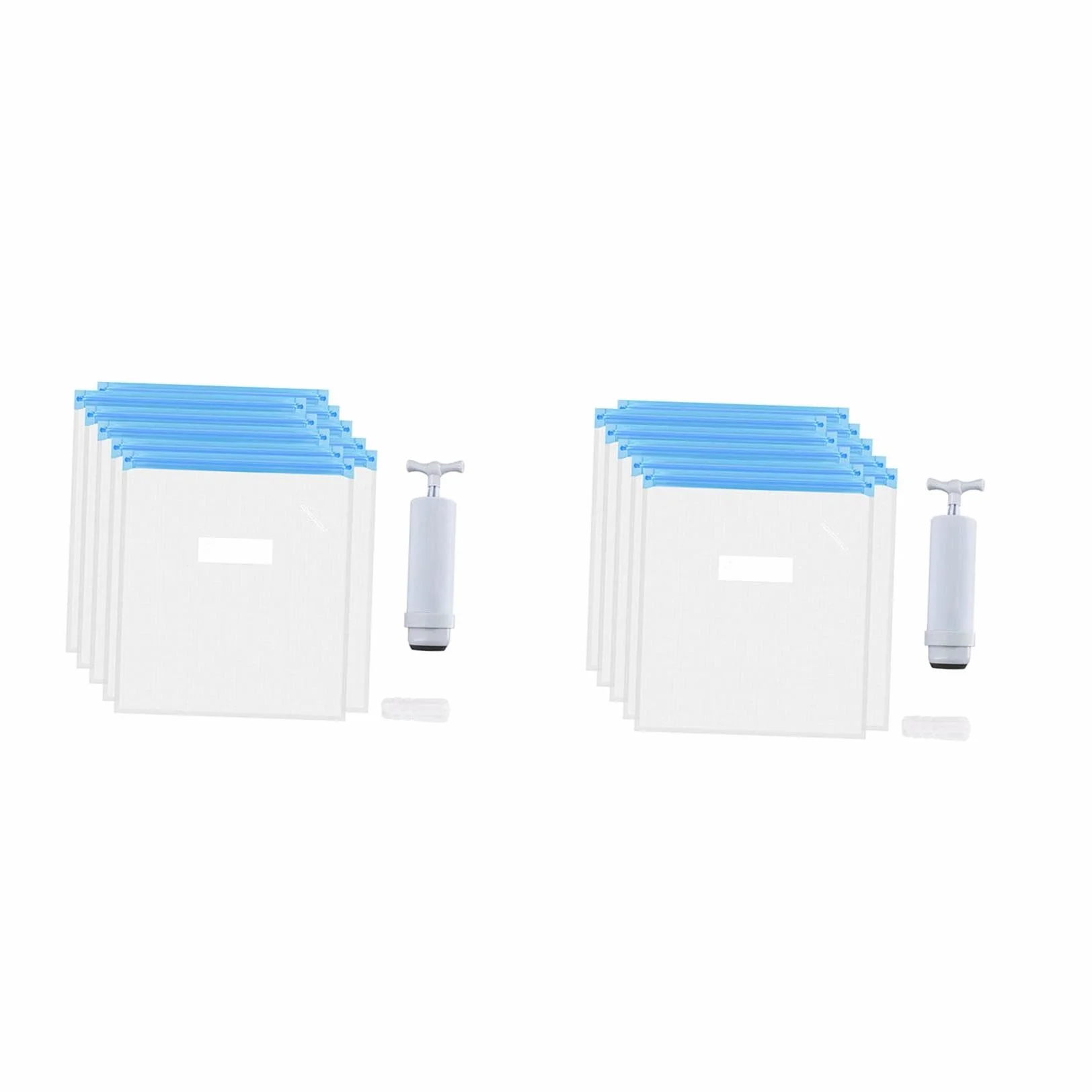PRETYZOOM 2juegos Bolsas De Compresión Al Vacío Reutilizables Para Almacenamiento De Ropa y Consumibles Incluye Bomba Manual y Clips De Sellado Para Viajes y Organización Del Hogar