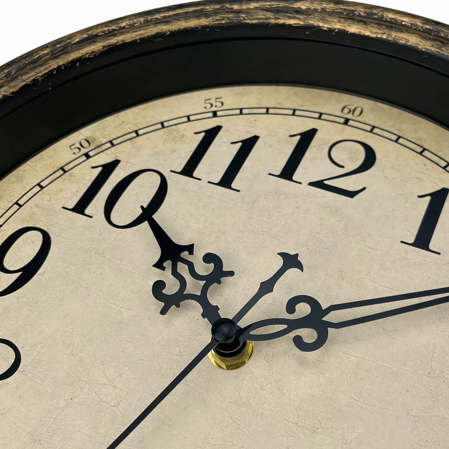Plumeet Reloj de Pared Retro Pequeño, Silencioso Clásico 25cm sin Tic-TAC