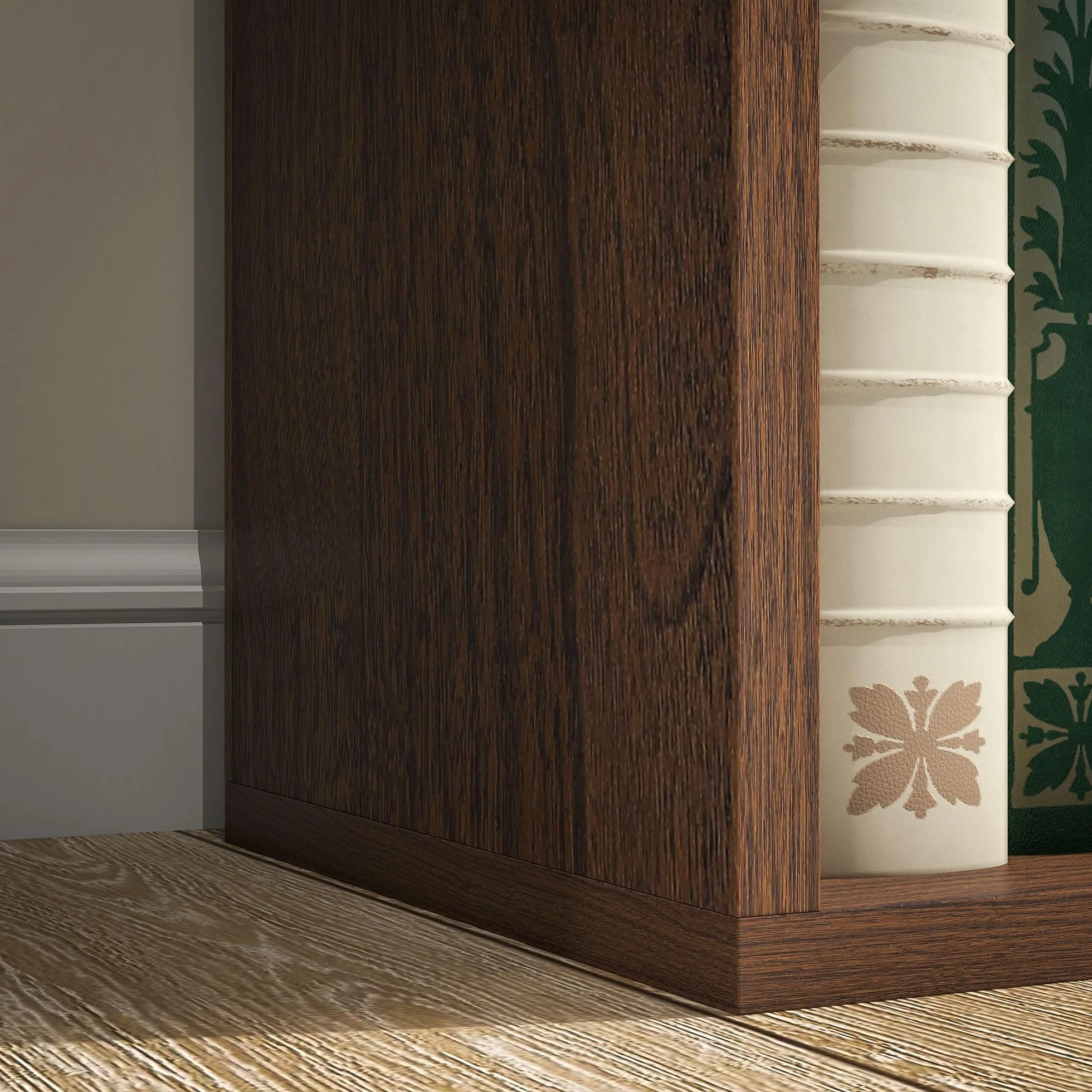 HOMCOM Estantería Cubo Armario 7 Estantes Madera 50x24x106 cm Nogal