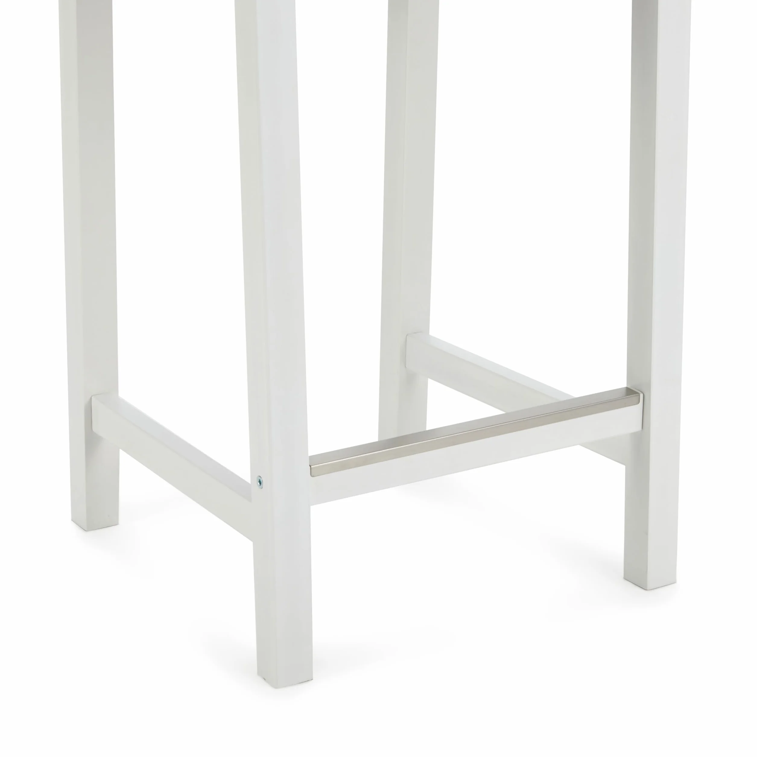 Amazon Basics Taburete de cocina de madera maciza blanca, 88 cm