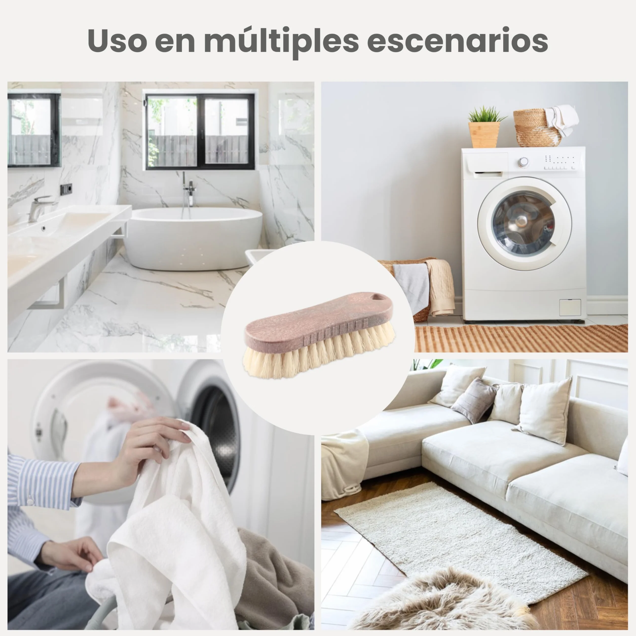 Vigar Cepillo Multifuncional Cerdas Duras 12x6x4 cm Marrón