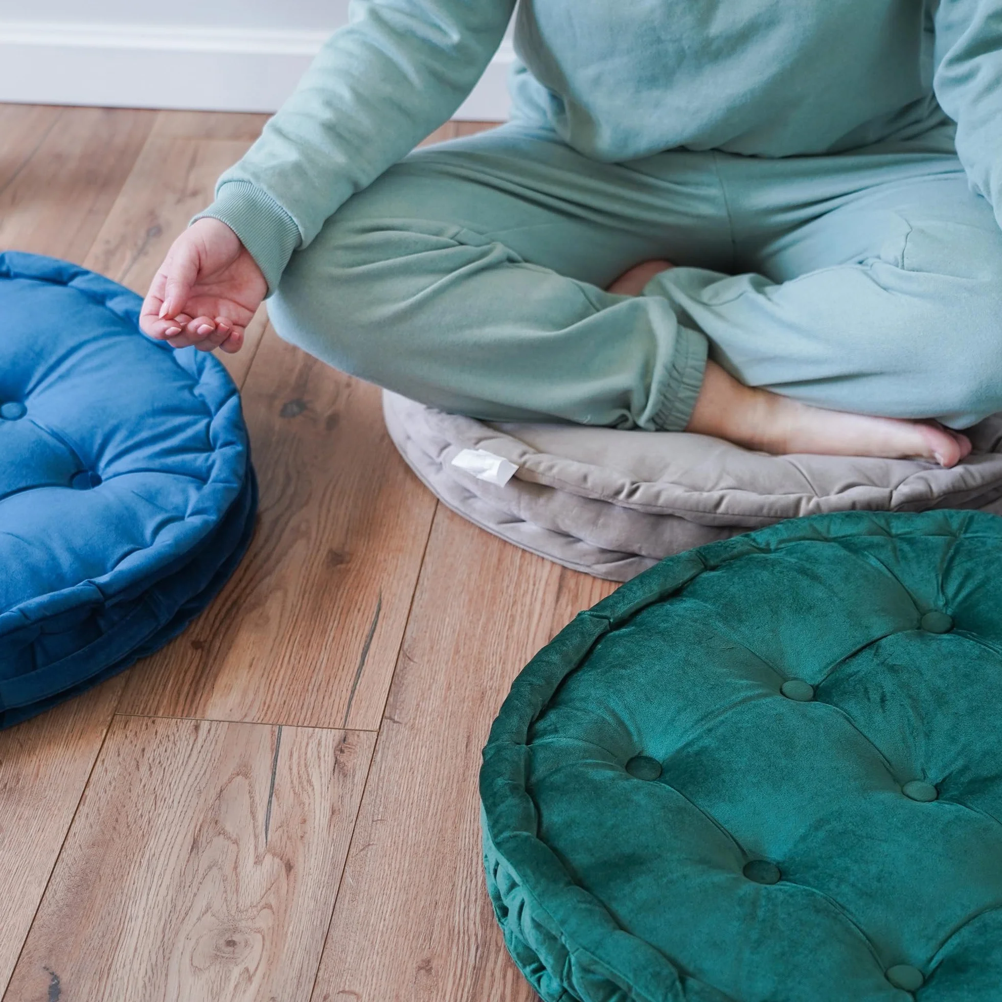 Cojín de meditación para yoga 58 cm redondo grande resistente a la intemperie