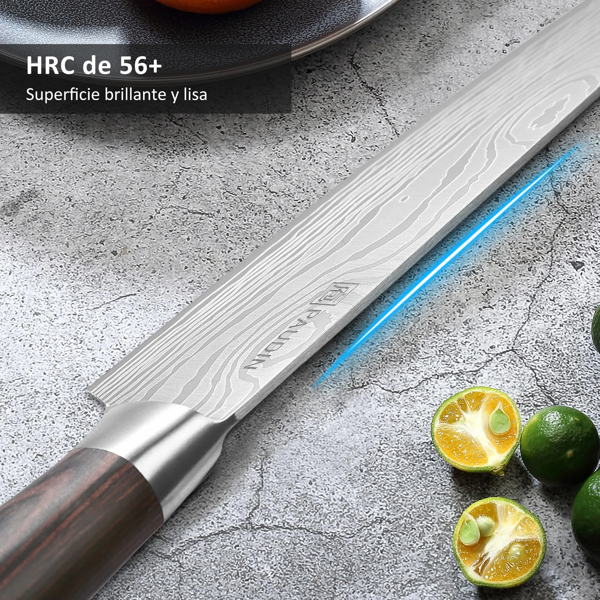 Cuchillo de chef profesional 20 cm acero inoxidable al carbono