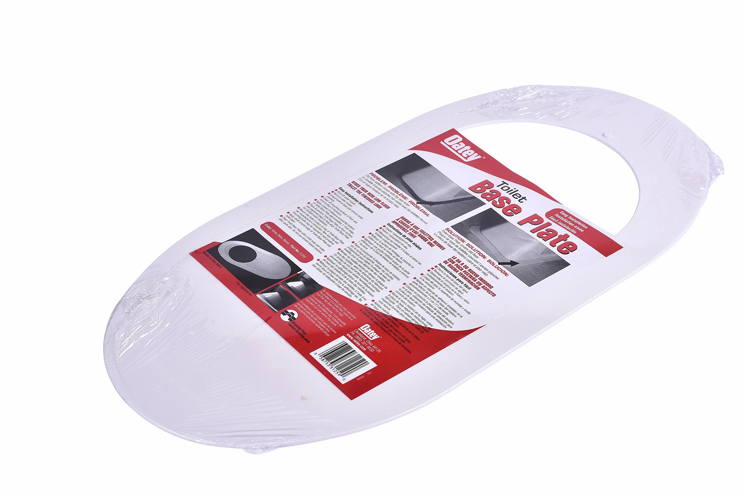 Oatey 31259 - Plato para inodoro, diseño redondo