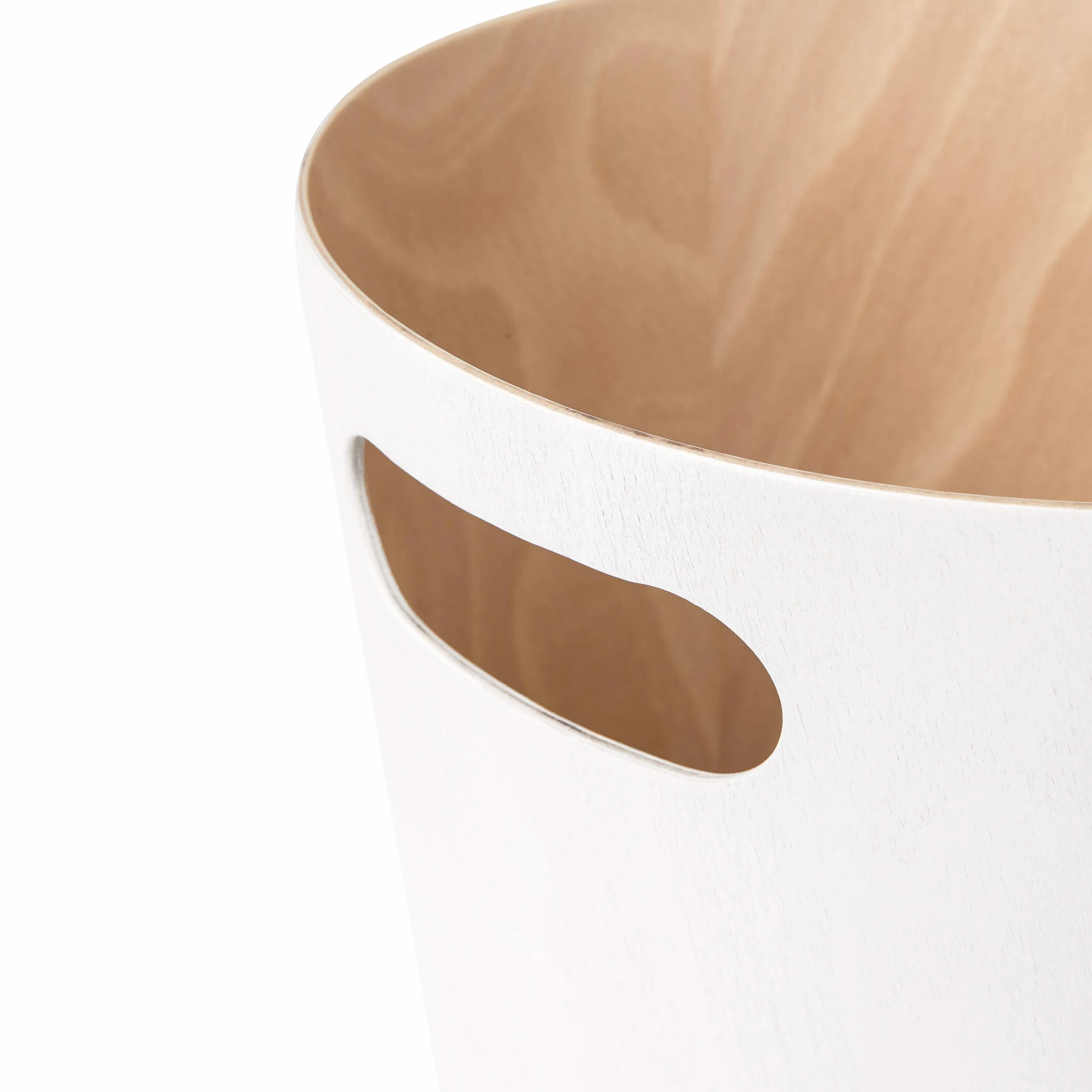 Umbra Woodrow Cesto de basura, con capacidad de 7.5 l, Blanco/Natural