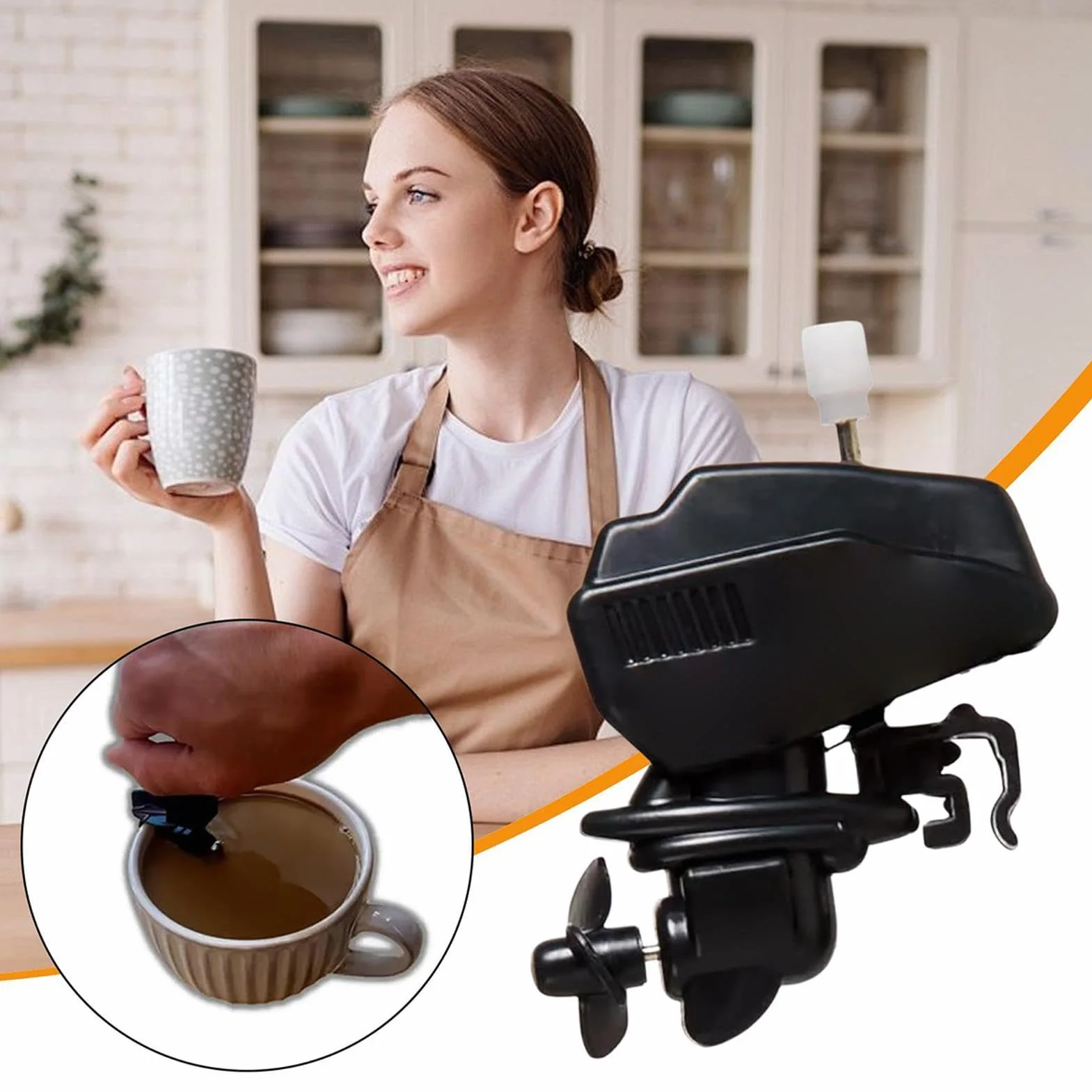 Outboard Motor Coffee Stirrer Electric Boat Shape Creative Stirring Sticks Beverage Mixing Equipment