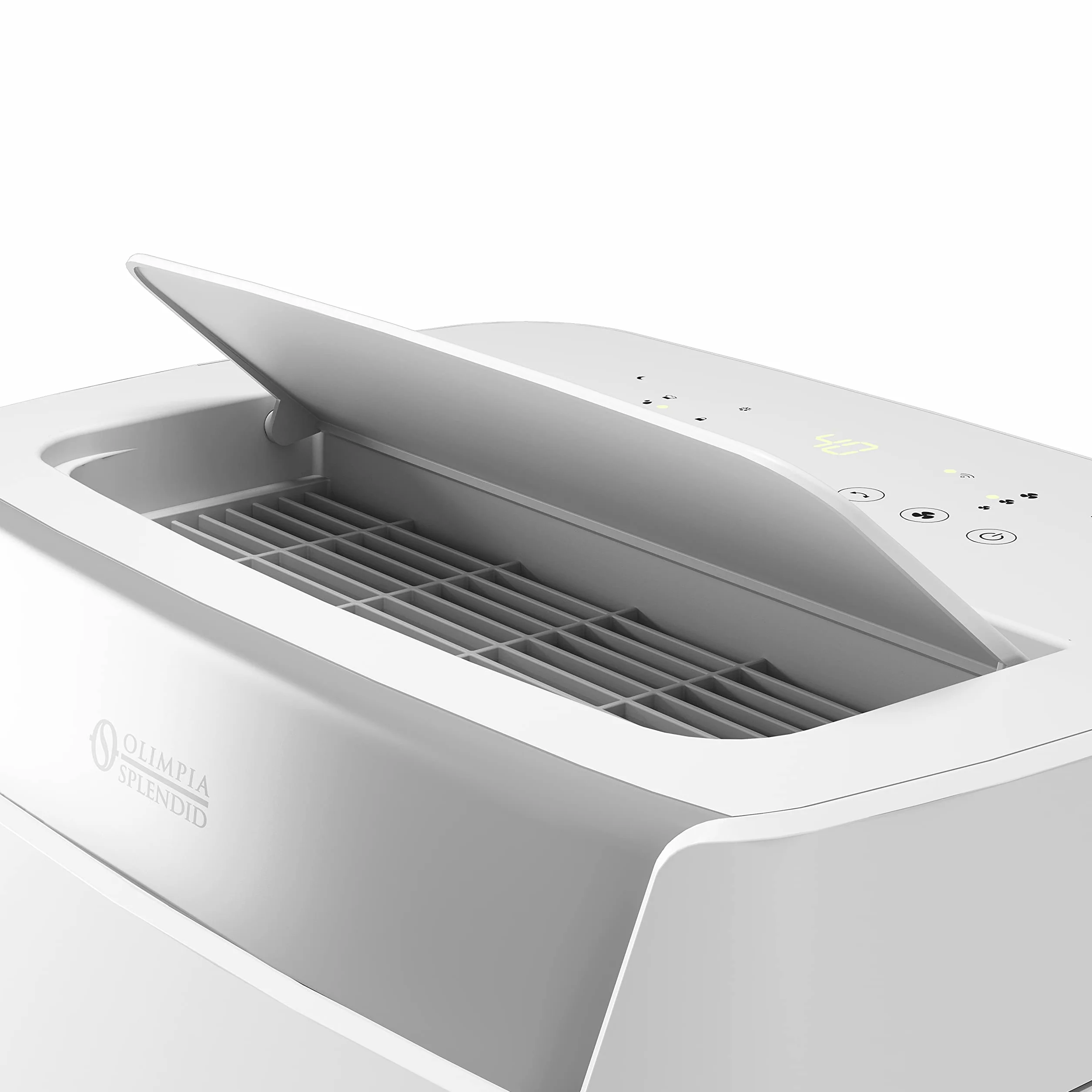 Olimpia Splendid 02064 Aquaria S1 20 P, Deshumidificador 20 litros al día, Tres etapas de filtración, Pantalla táctil y tapa motorizada, Wi-Fi integrado