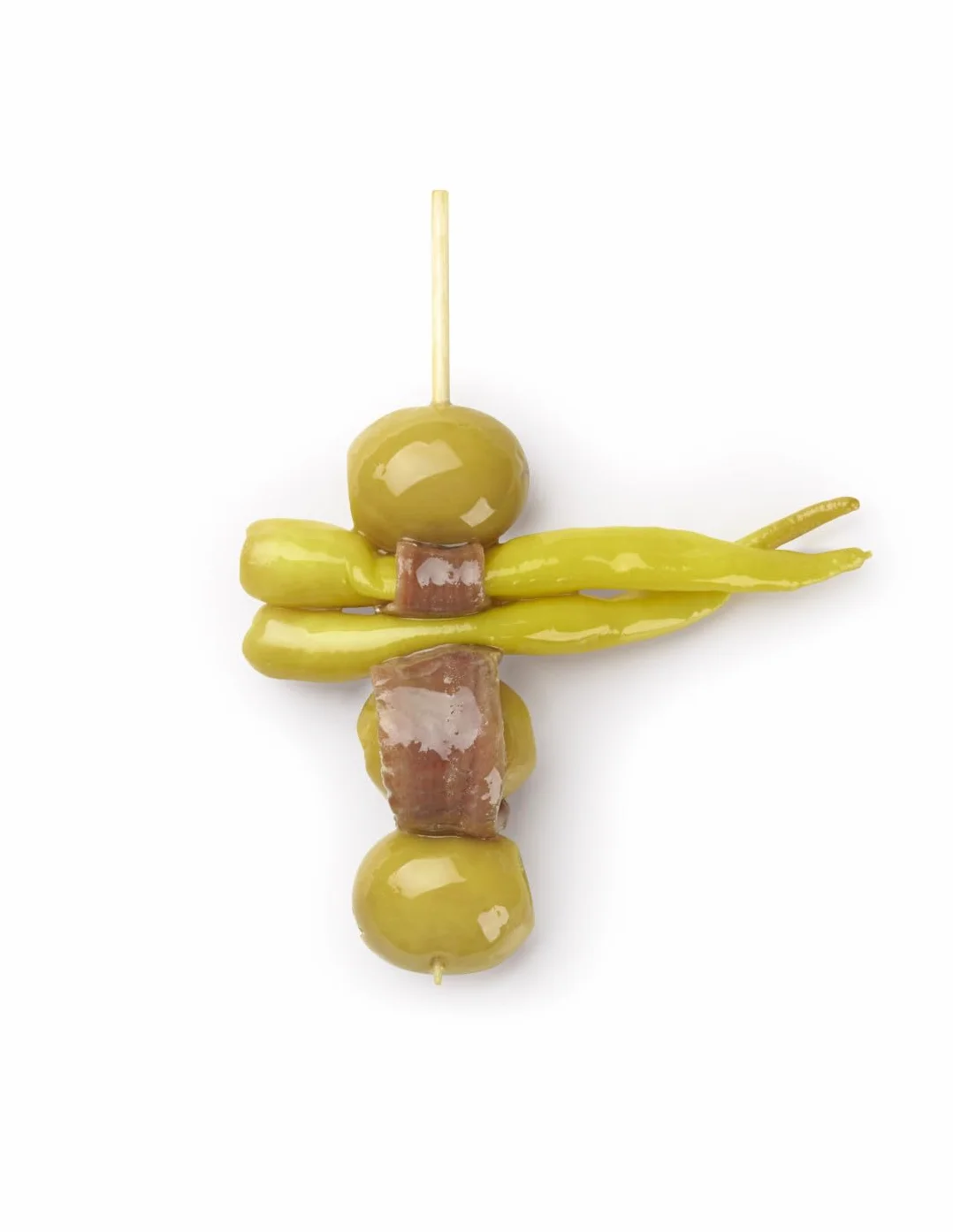 Gildas con anchoas de Santoña 6 uds Pack 6 bandejas con guindilla aceitunas rellenas aceite de girasol y sal