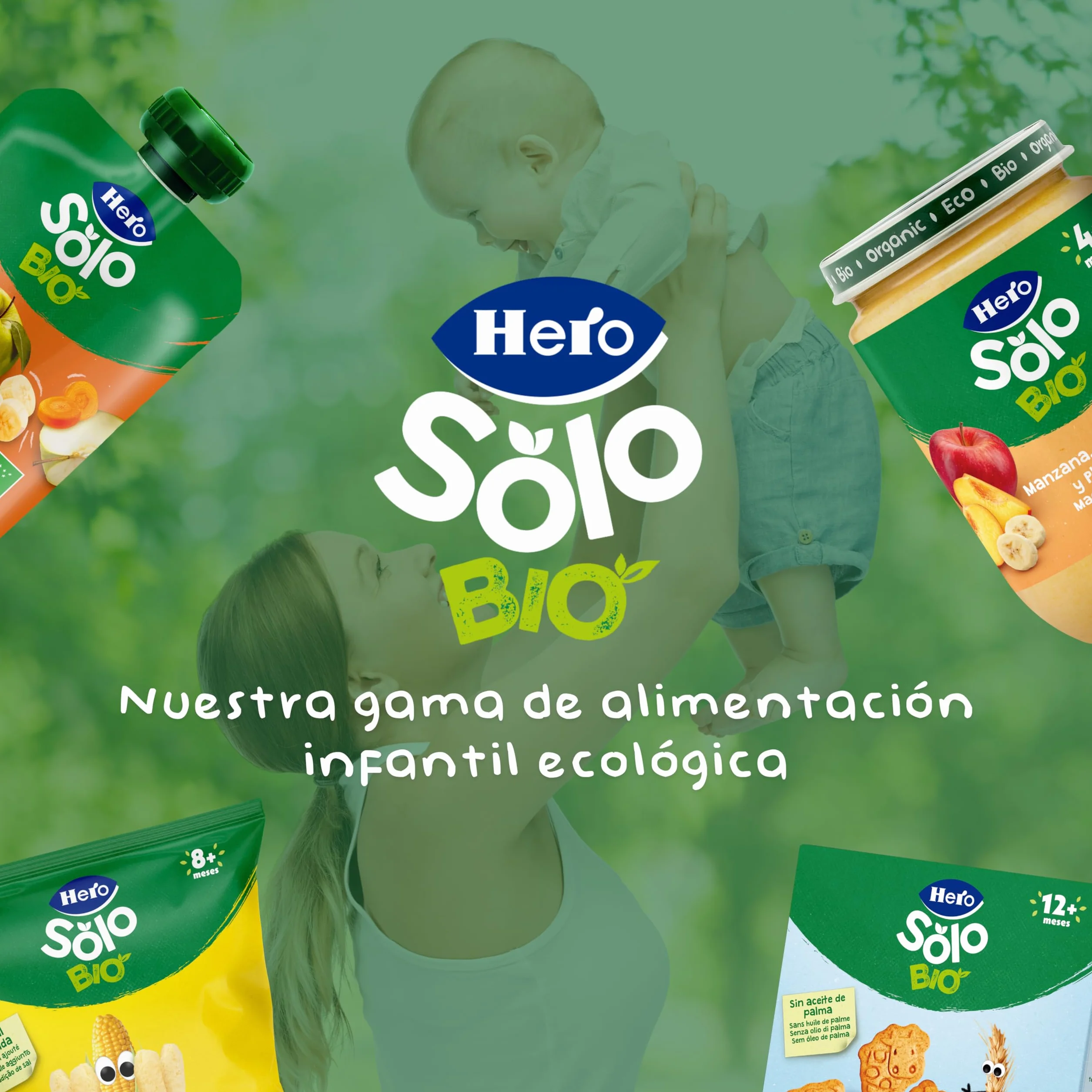 Hero Solo Minipuff Snack de Fresa BIO Ecológico No Fritos Sin Azúcares Añadidos Pack 10 x 18 g