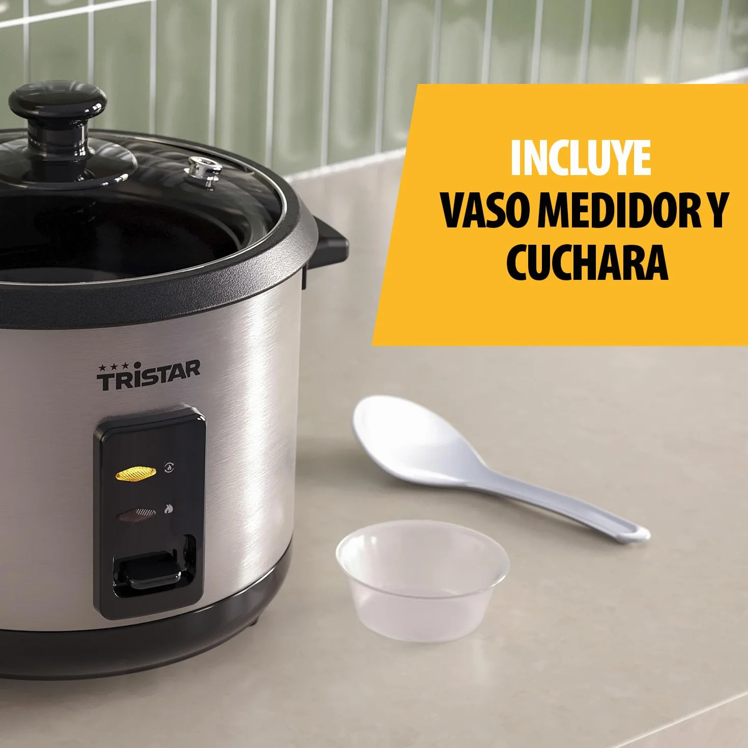 Tristar Olla Arrocera 1,5 L Acero Inoxidable 500 W RK-6145
