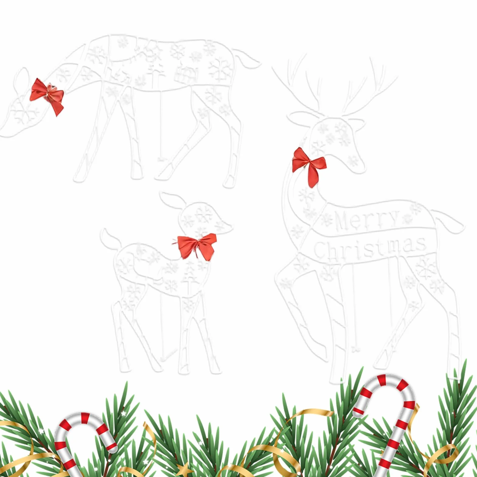 Navideños de Exterior Decoración Estacional Porche | Festivo Césped para Propietarios Planificadores de Jardín Delantero Porche Patio Césped