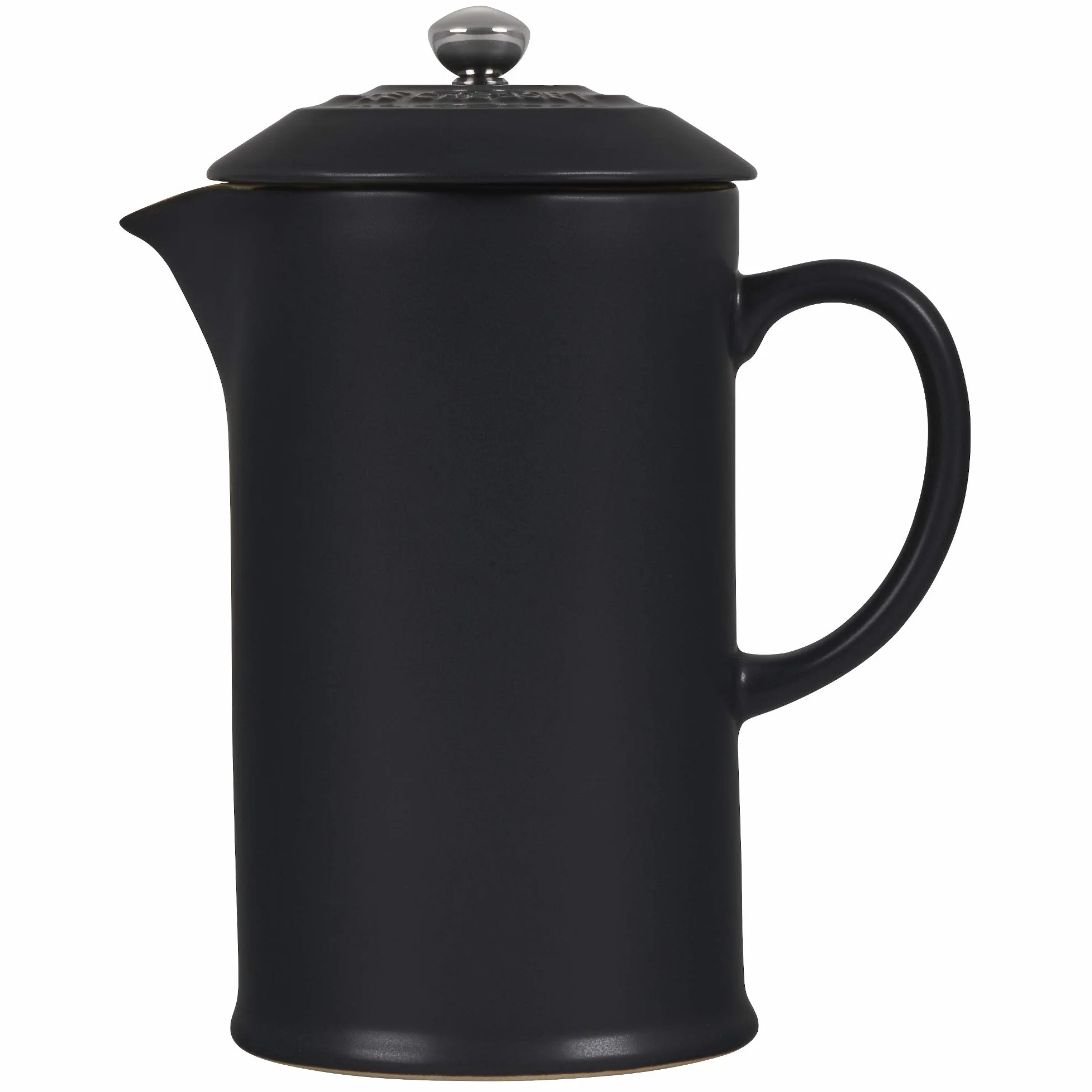 LE CREUSET Cafetera de prensa de cerámica de gres, 1 L, Negro, 91028200000000
