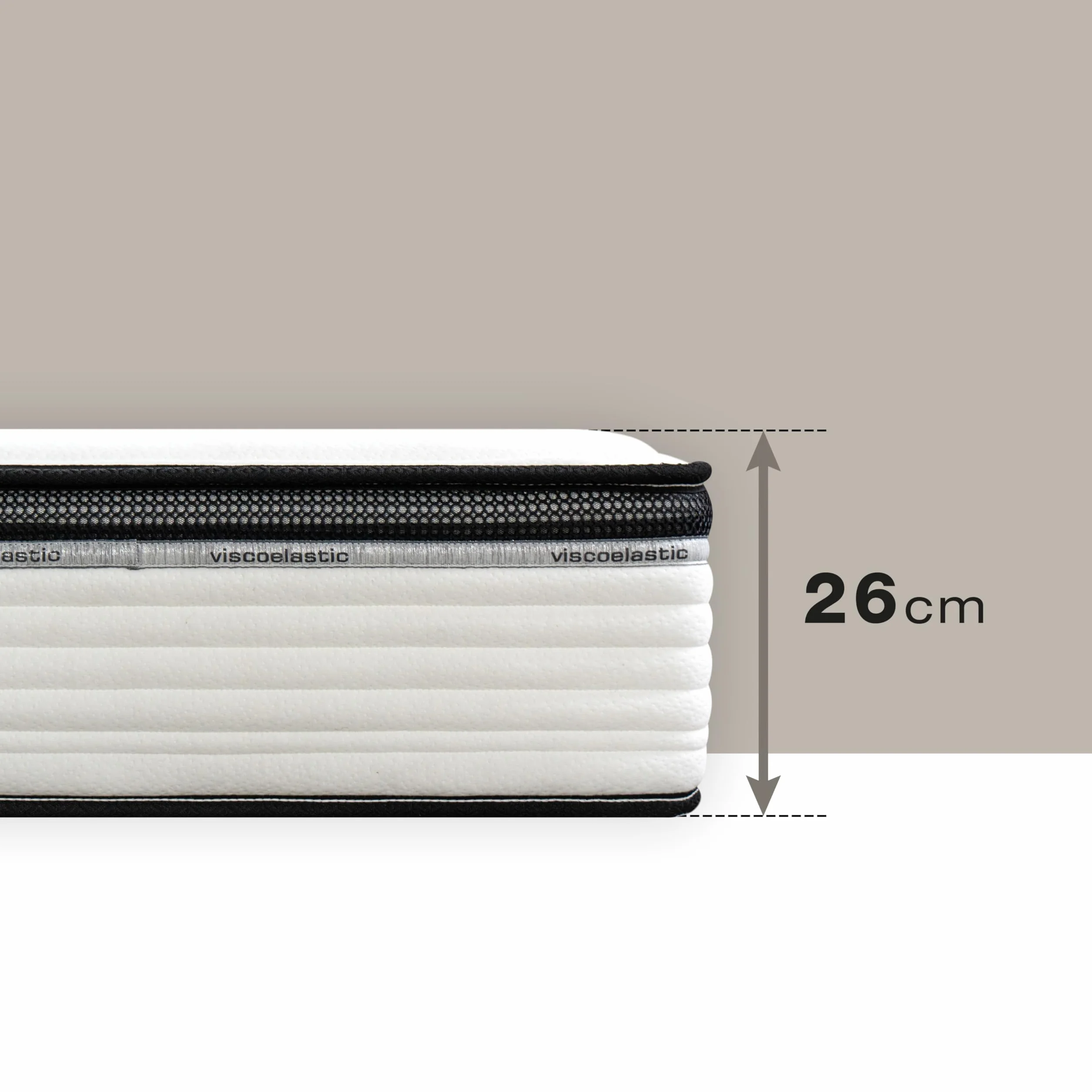 Colchón Viscoelástico Bio Memory 150x190 cm 26 cm Reversible Verano/Invierno Firmeza Media-Alta Hecho en España
