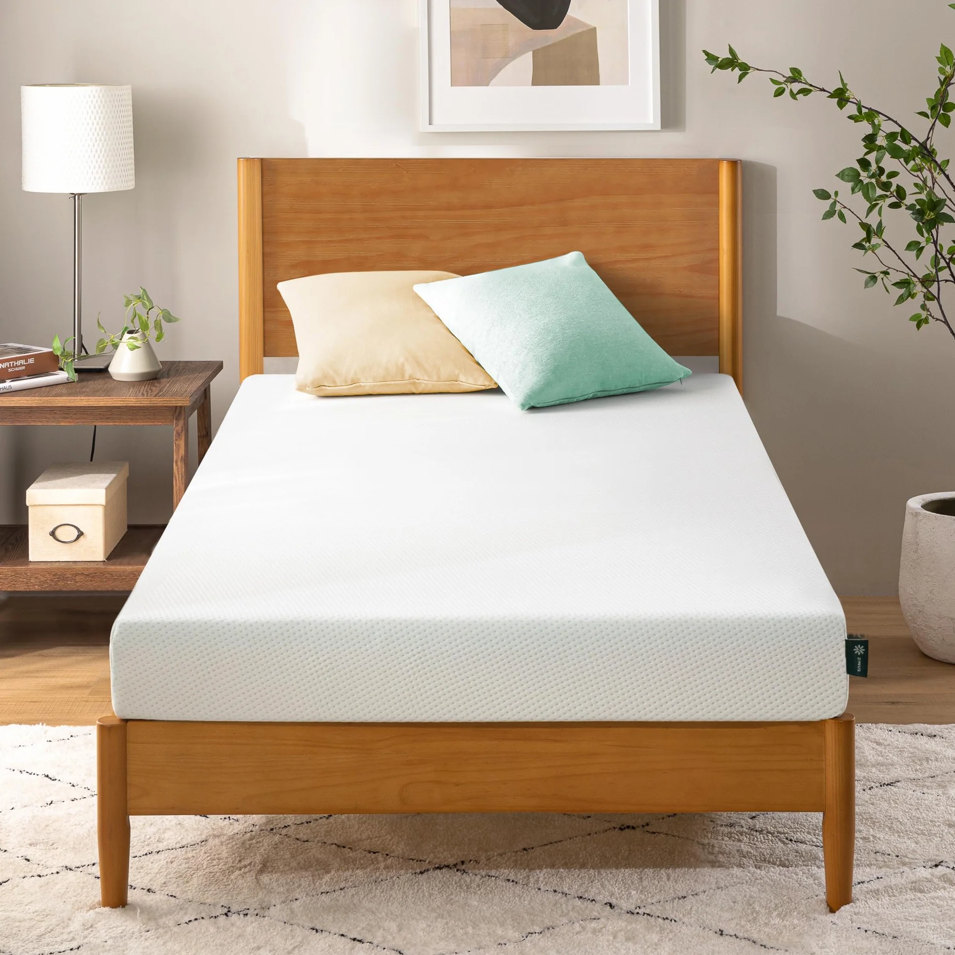 Zinus Colchón Individual 80 x 190 cm – Ortopédico de Espuma viscoelástica con 5 Zonas de Apoyo – Altura 11 cm – Media rigidez – Certificado Oeko-Tex – Colchón ergonómico y Transpirable