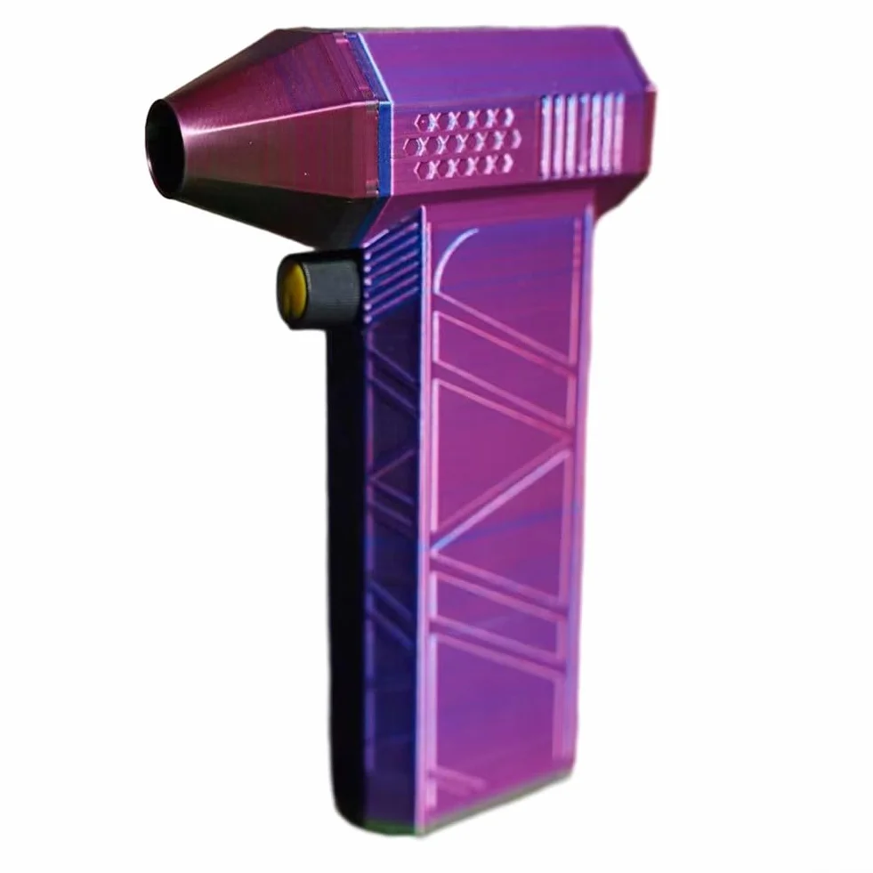 Mini ventilador turbo jet, 29 mm, 13 aspas, 110000 rpm, 13.5 cm, ventilador turbo tricolor brillante de seda