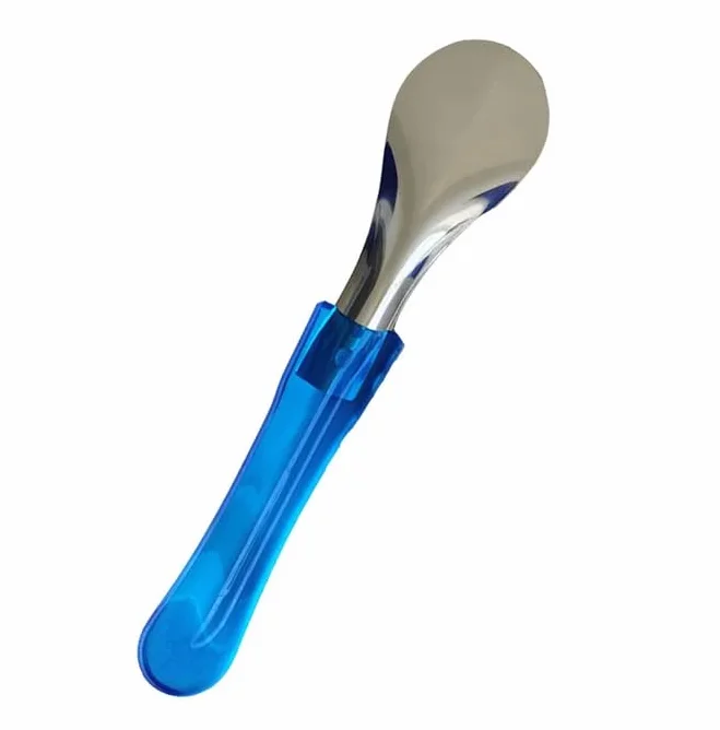 BALSAT Pack de 5 Espátulas para Helados 26 cm Acero Inoxidable Mango de PET Azul Uso Profesional