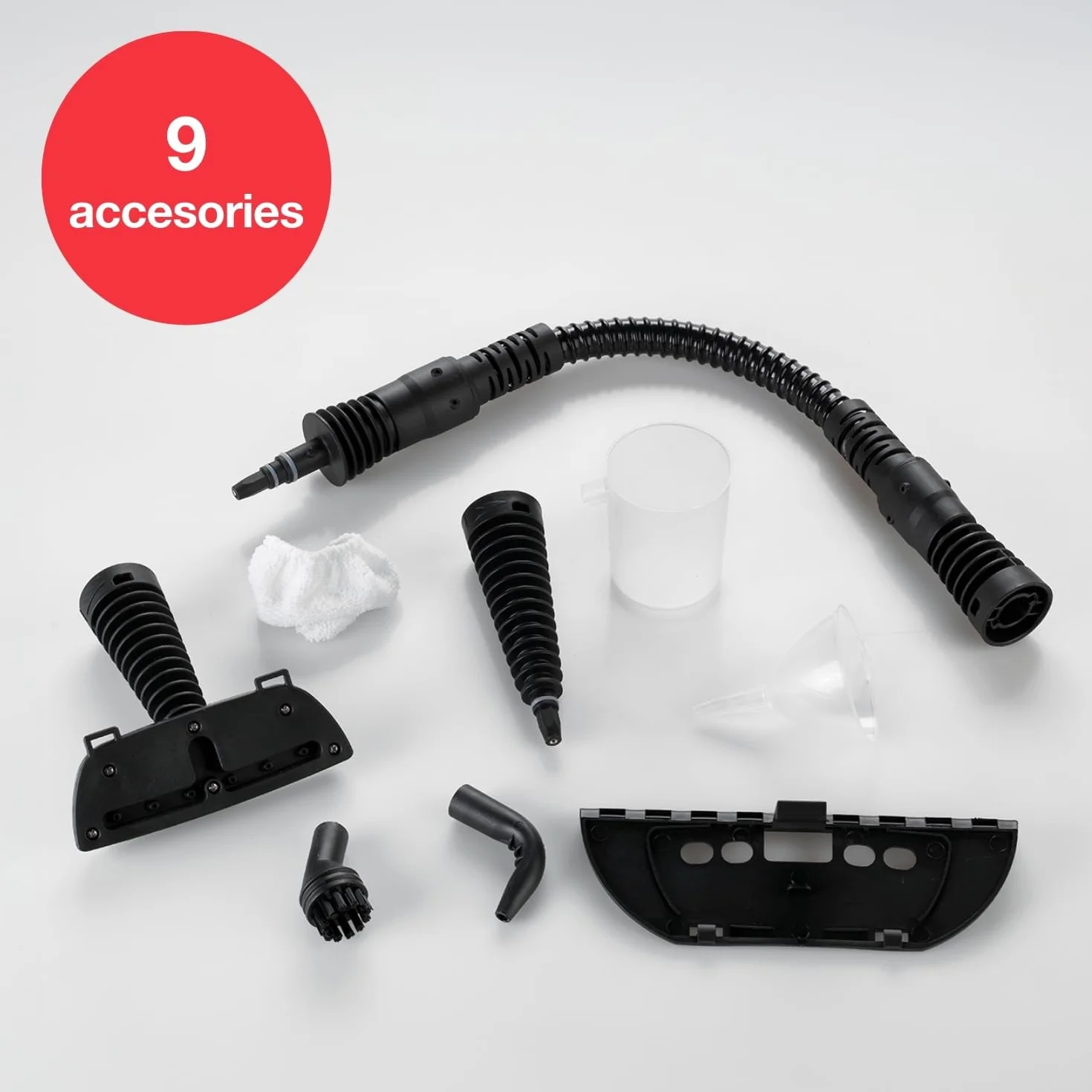 Solac Limpiador de Vapor LV1301 1050W 350ml 3m 9 Accesorios Blanco