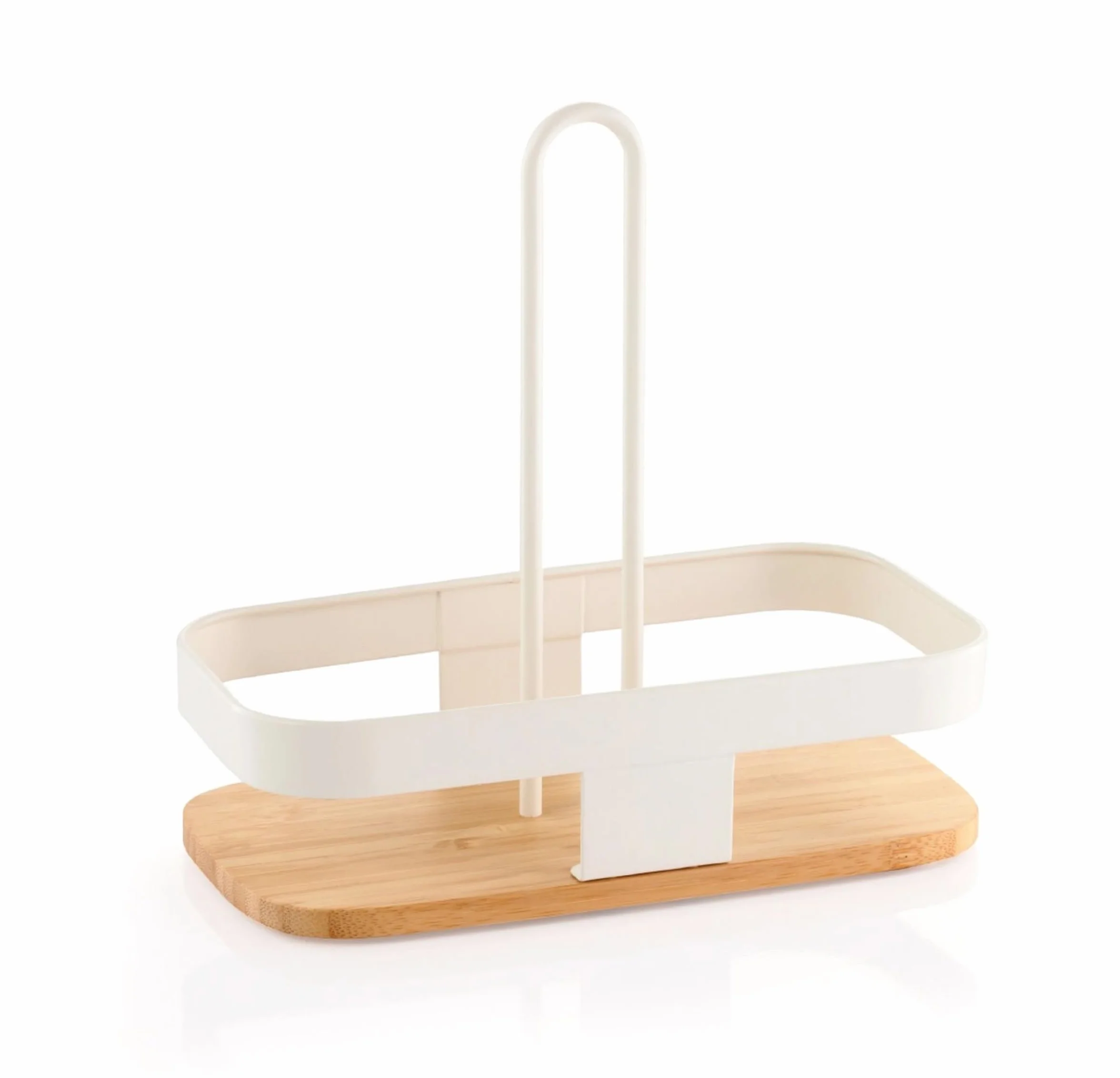 Tescoma Porta condimentos de mesa madera y metal cesta para condimentos 22 x 12 x 22 cm