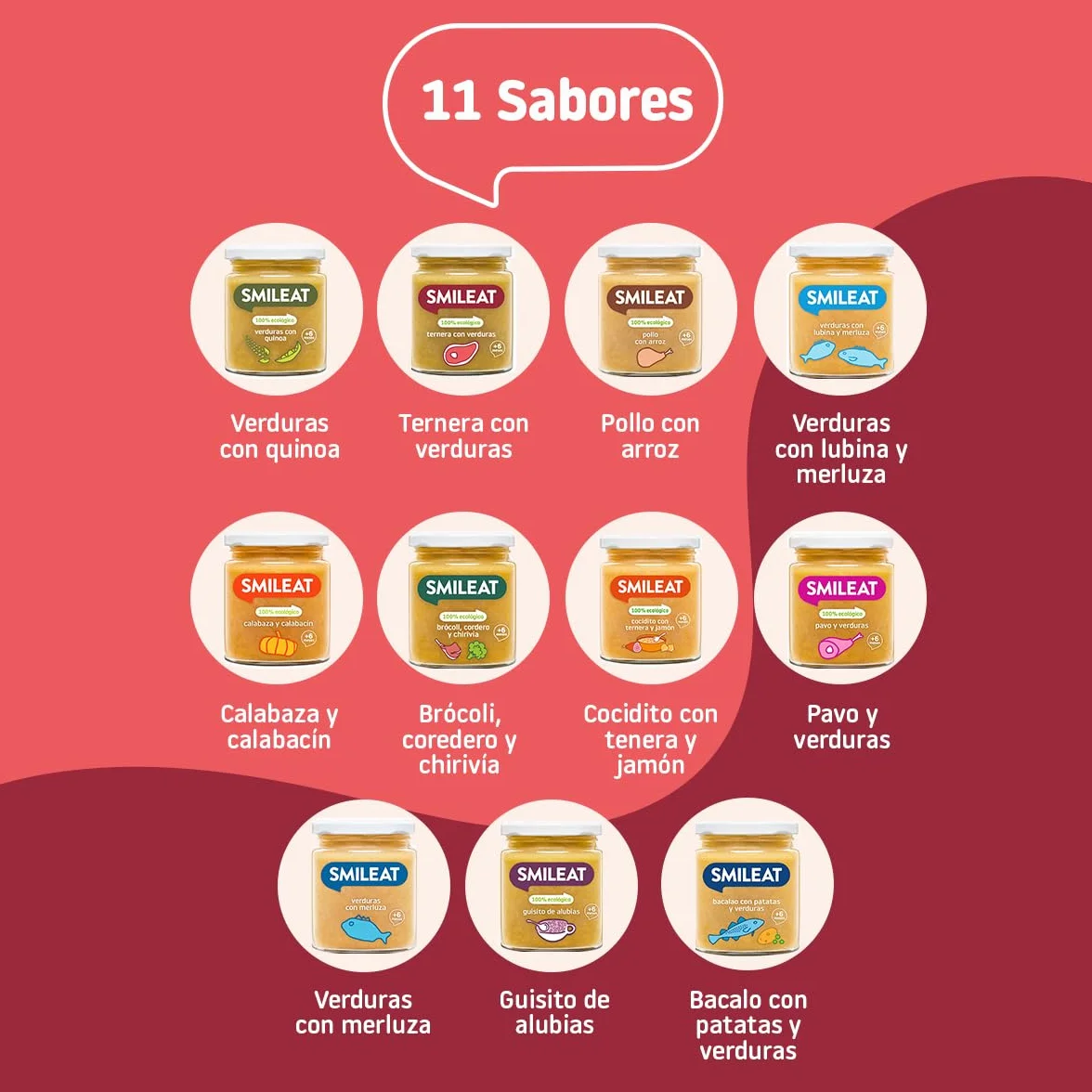 Smileat Tarrito Ecológico Ternera con Verduras 230 g para Bebés desde 6 Meses sin Gluten
