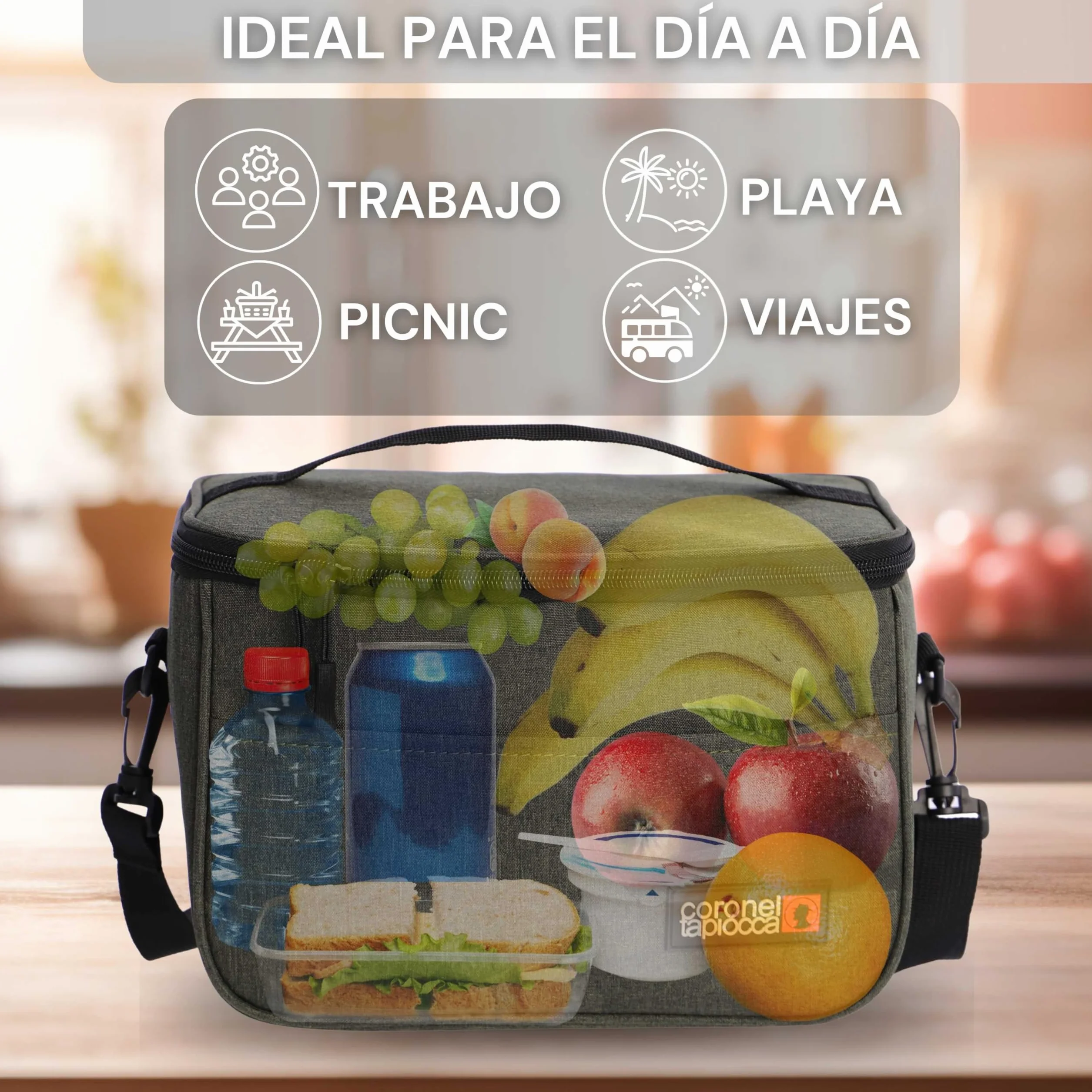 Coronel Tapioca Bolsa Térmica Porta Alimentos Nevera Portátil Pequeña Lunch Box