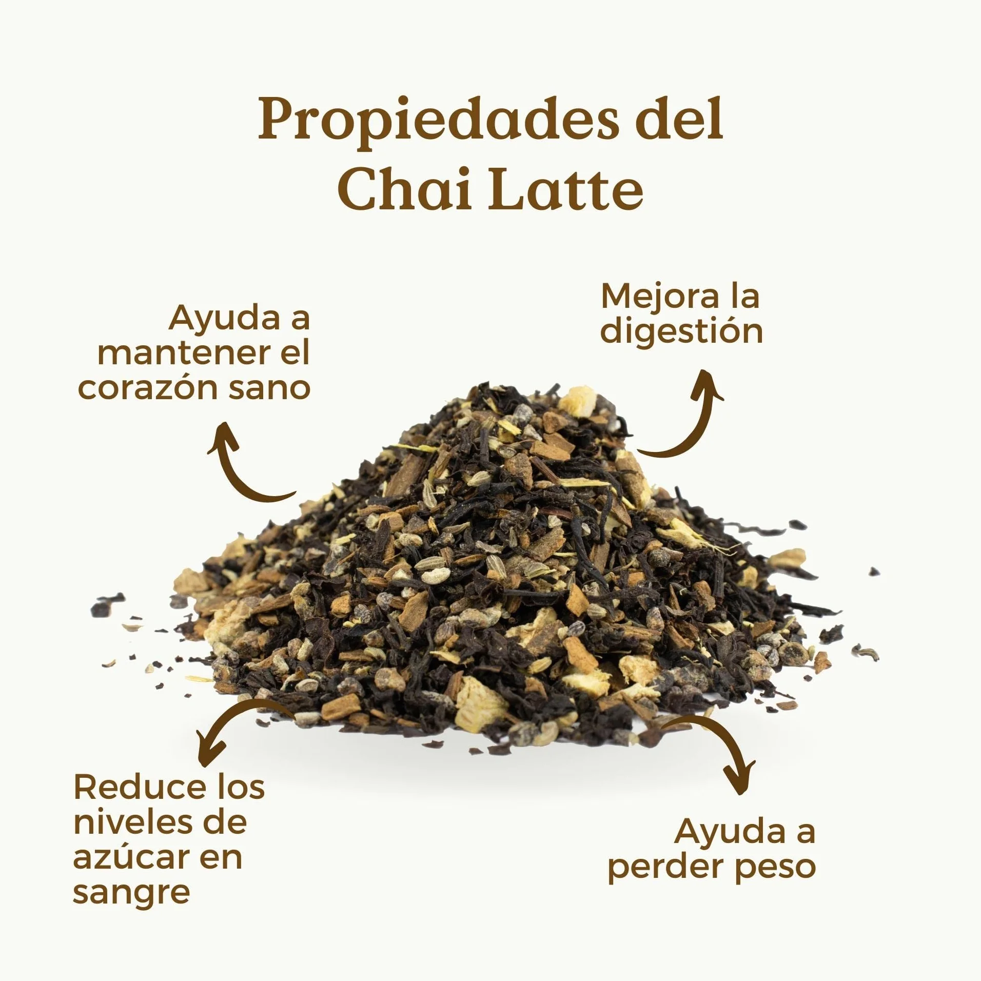 REPLANTEA® Masala Chai Latte Orgánico 100g (50 Tazas) Té Negro Assam con Especias