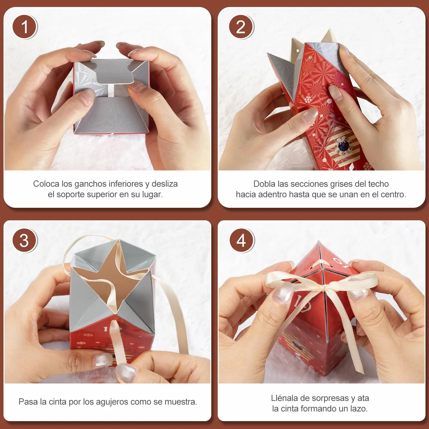 Calendario Adviento Cajas para Rellenar 25 Numeradas Navidad Crea tu 2025 Regalo Niños Amigos