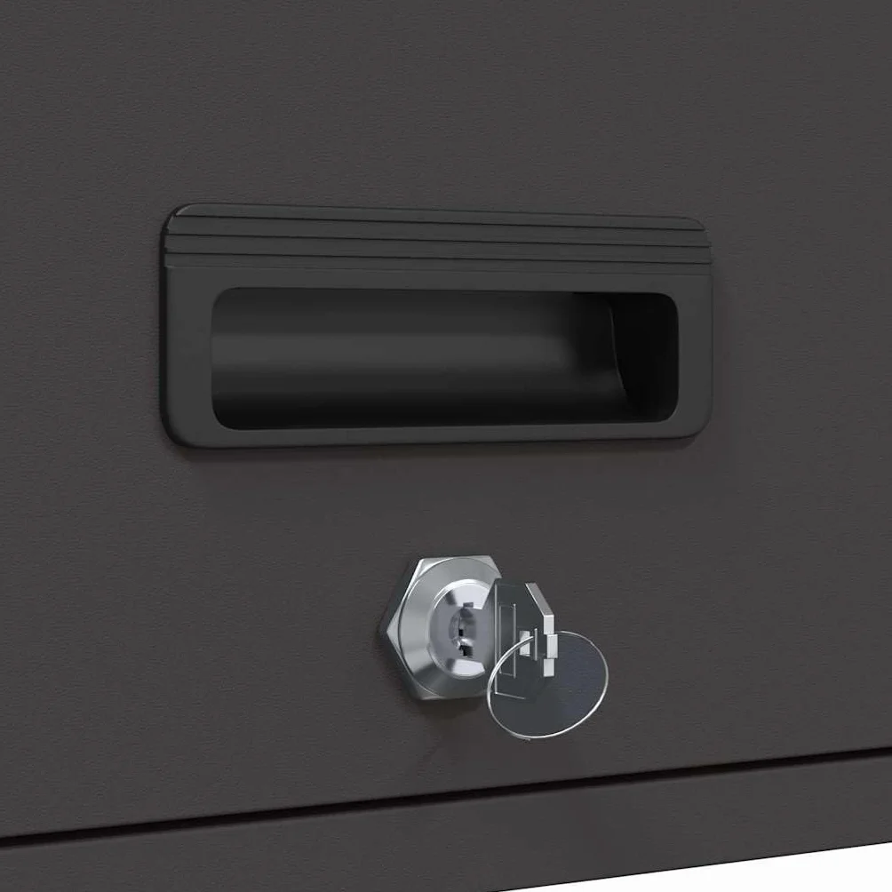 vidaXL Armario de Pared para el Garaje Negro 90 x 40 x 53 cm, Sala, Muebles Modernos de Almacenamiento, gabinete Funcional, diseñado para Ahorrar Espacio, ¡Organiza tu hogar