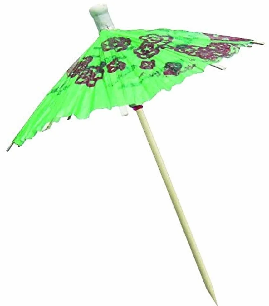 Fackelmann 20 Sombrillas Decorar Helados Bebidas, Papel y Madera, 10cm. 20 ud-s.