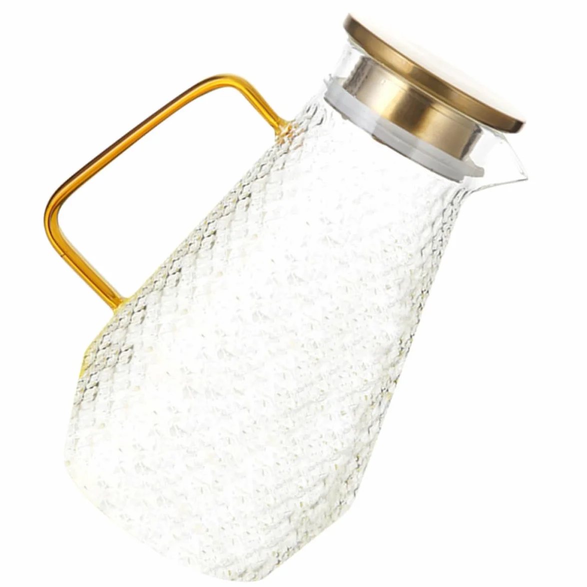 Jarra Tapa Hermética de Vidrio de Borosilicato de 1500ml Ligera y Portátil Servir Agua o Bebidas Frías Adecuado para Uso Diario en Familia