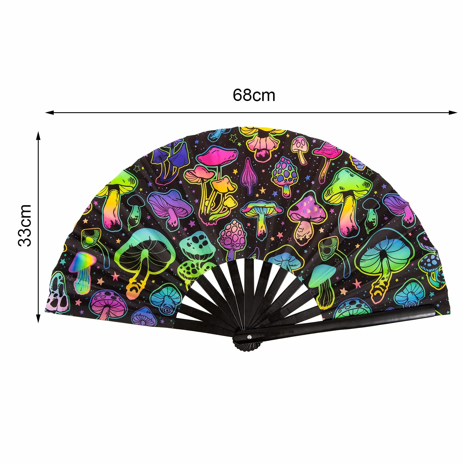 Gran abanico plegable de bambú - Decoración china - Para sauna, boda, rave, chanfu/cheongsam, festival, club, evento, fiesta, danza, actuación
