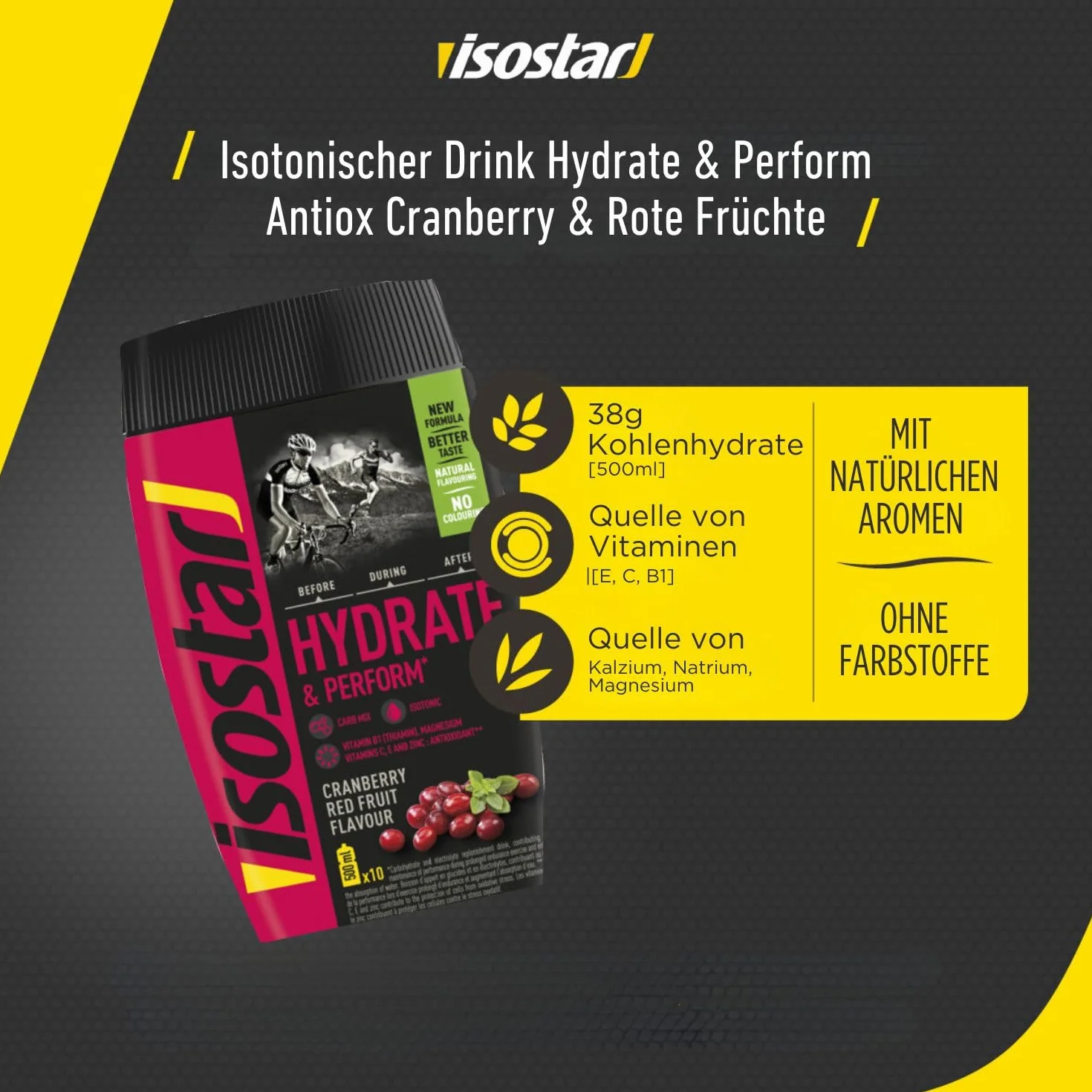Isostar Hydrate & Perform Bebida Electrolítica Isotónica Arándanos 560 g 14 raciones