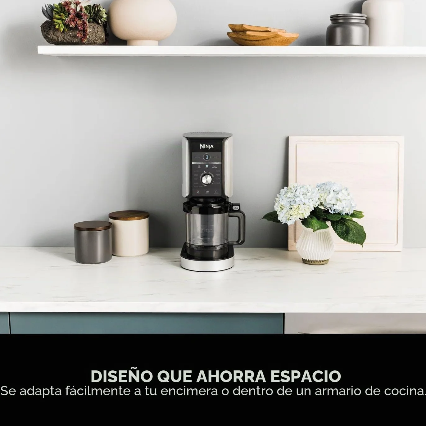 Ninja CREAMi Deluxe - Máquina para hacer helados y postres congelados con 3 recipientes, 10 funciones, hace helado, gelato, sorbete, yogur congelado, batidos, granizados y más, opción de sabor 2 en 1
