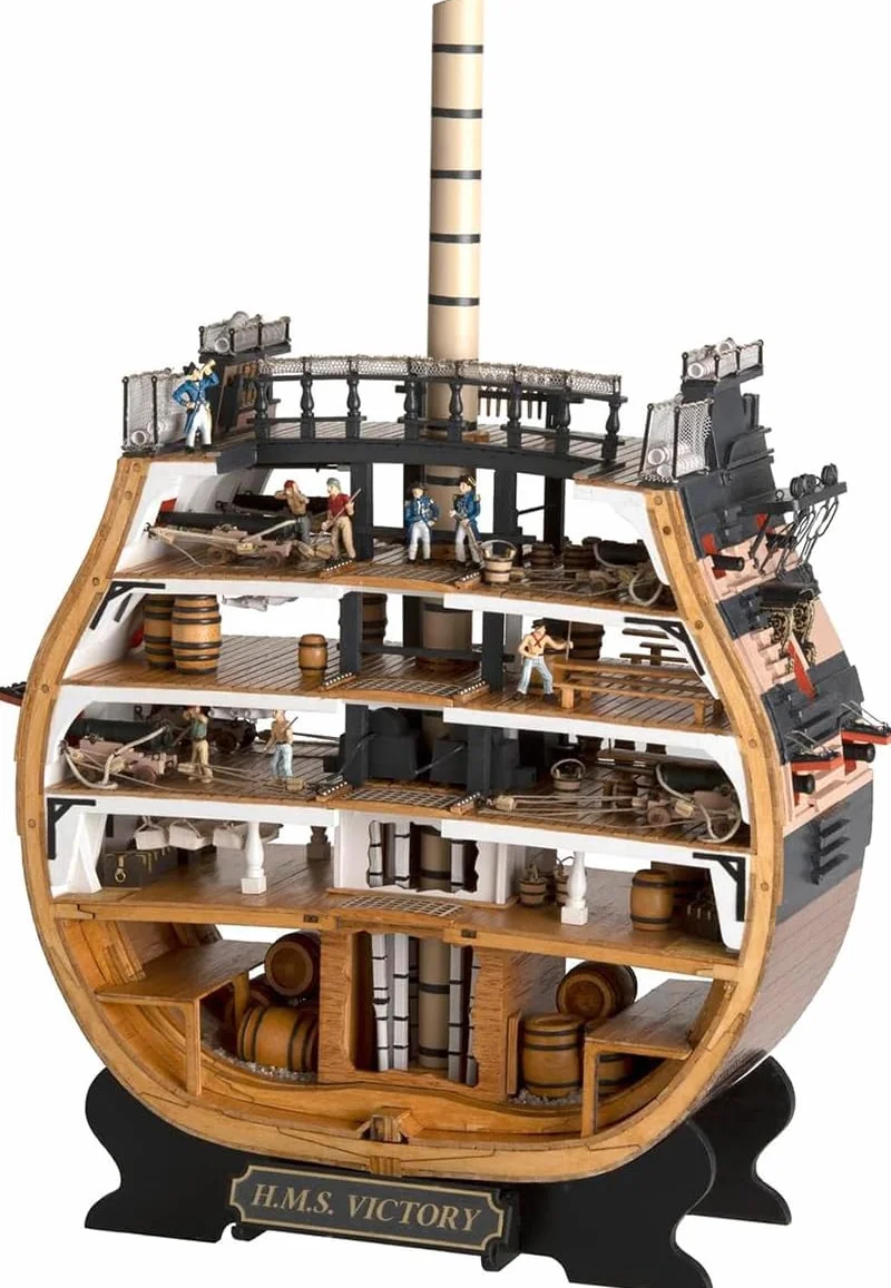 Artesanía Latina - Maqueta de Barco en Madera - Sección Navío de Línea Inglés, HMS Victory Trafalgar 1805 - Modelo 20500, Escala 1:72 - Maquetas para Montar - Nivel Principiante y Resto