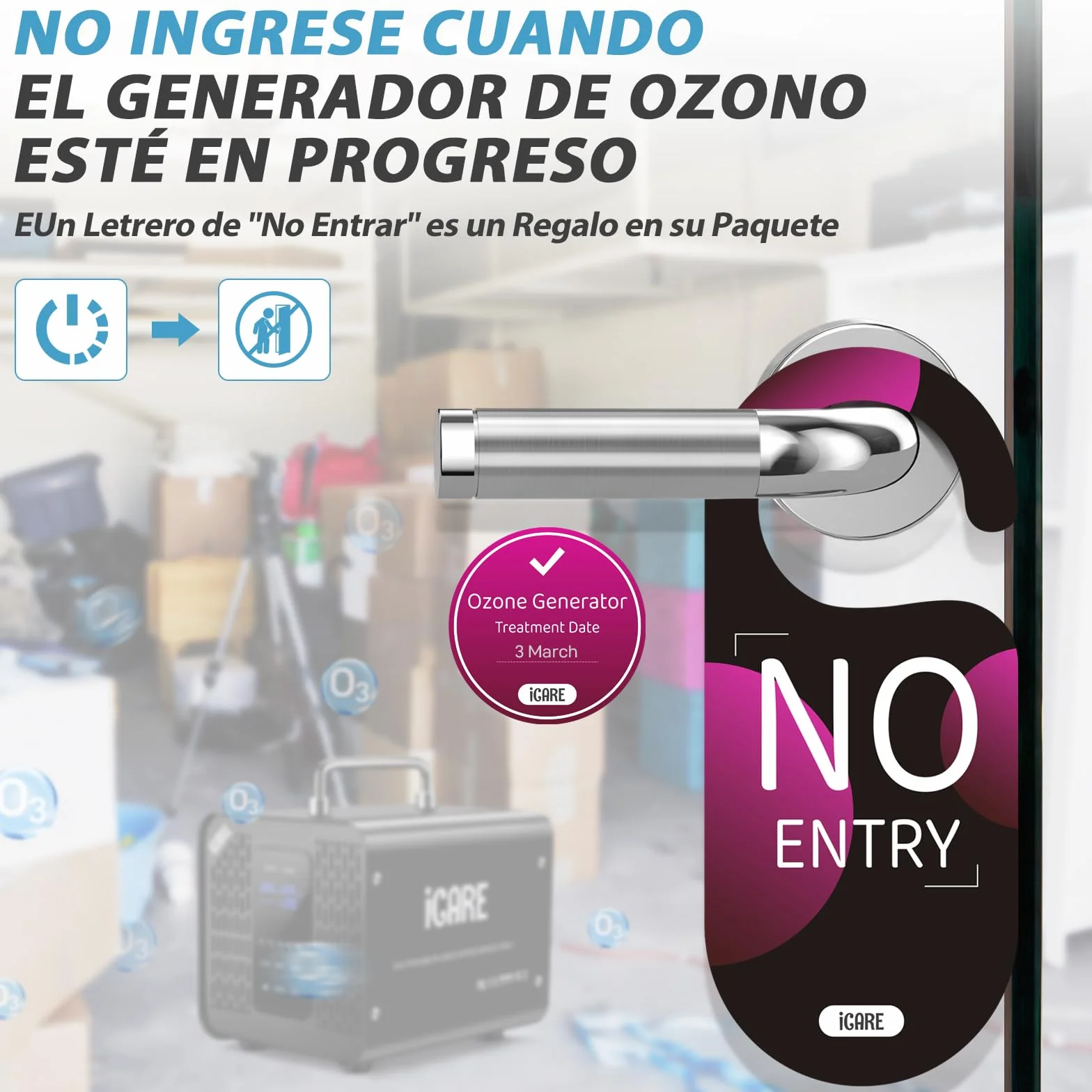 Generador de Ozono Inteligente, 60000mg/h Generador de Ozono para agua y aire, Purificador de Aire con Temporizador, Maquina de Ozono para Baño, Cocina, Humo, Coches, Mascotas, Frutas, Verduras