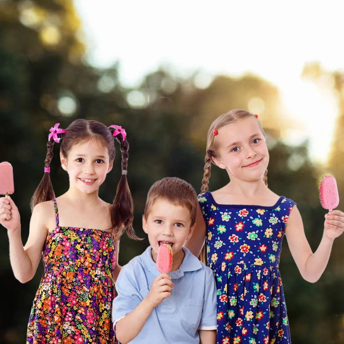 Moldes Helados Silicona sin BPA, 3 Piezas, con 100 Palos de Madera, Bolsas y Tiras