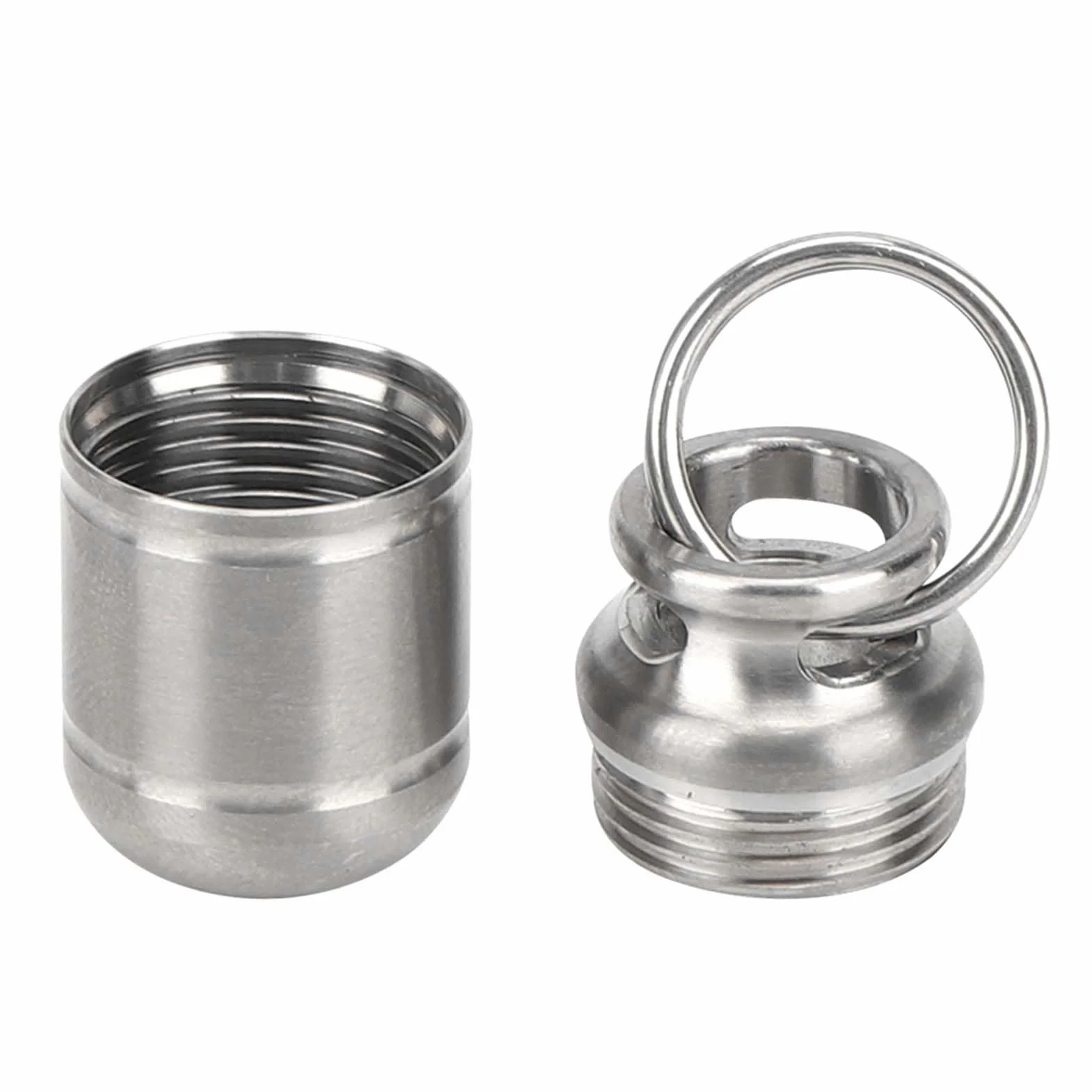 Mini botella de almacenamiento de pastillas impermeable, soporte de aleación para medicamentos portátil, organizador para acampar