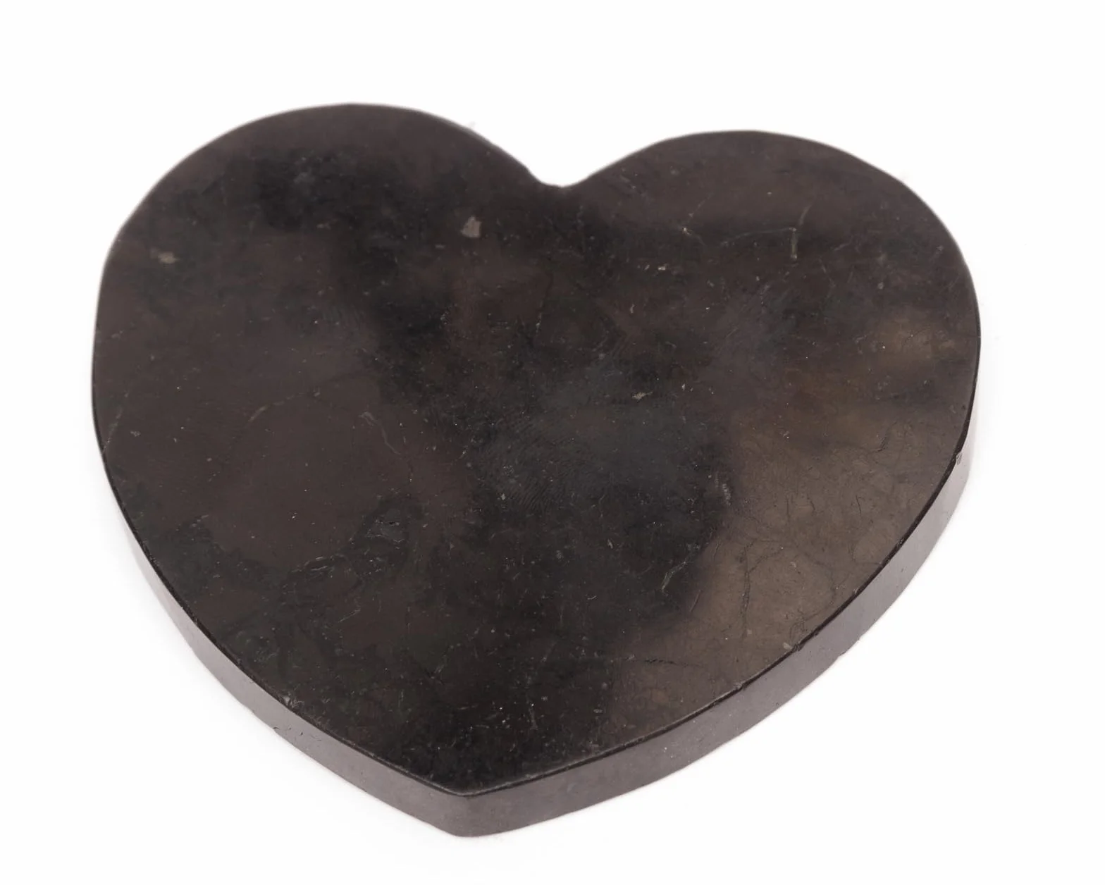 Igox Shungite Pulido Placa Corazón Azulejo 100 mm Piedras Shungite Curación, DD22
