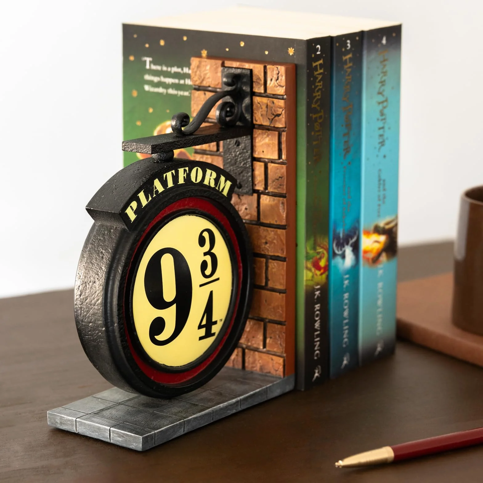 Sujetalibros Harry Potter Soporte Libros Estanterias Decoracion Habitacion Figura Anden 9 3/4 13x18cm