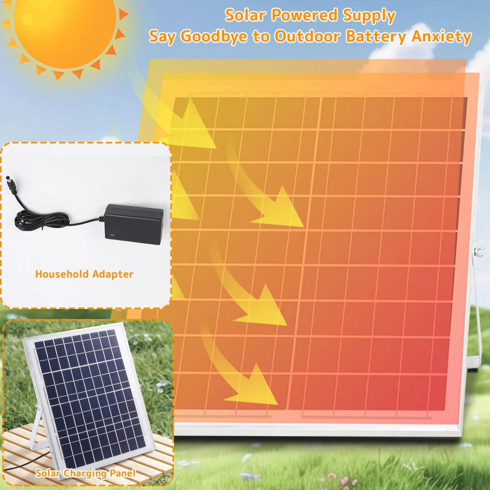 Ventilador Solar De Pared Con Mando A Distancia, 3 Velocidades Silencioso Oscilante, Temporizador E Inclinación Ajustable, Para Interior Y Exterior, Placa Solar O Enchufe