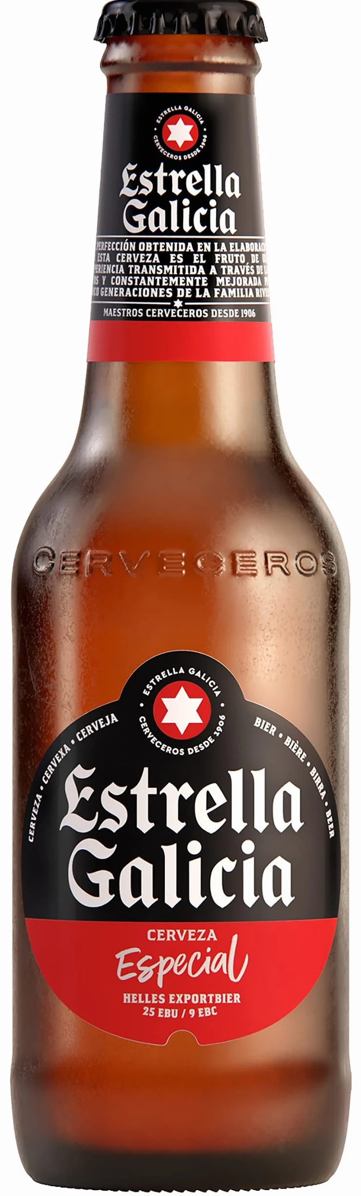 Estrella Galicia Especial Cerveza Lager Pack 24 Botellas 25 cl 5,5% Vol