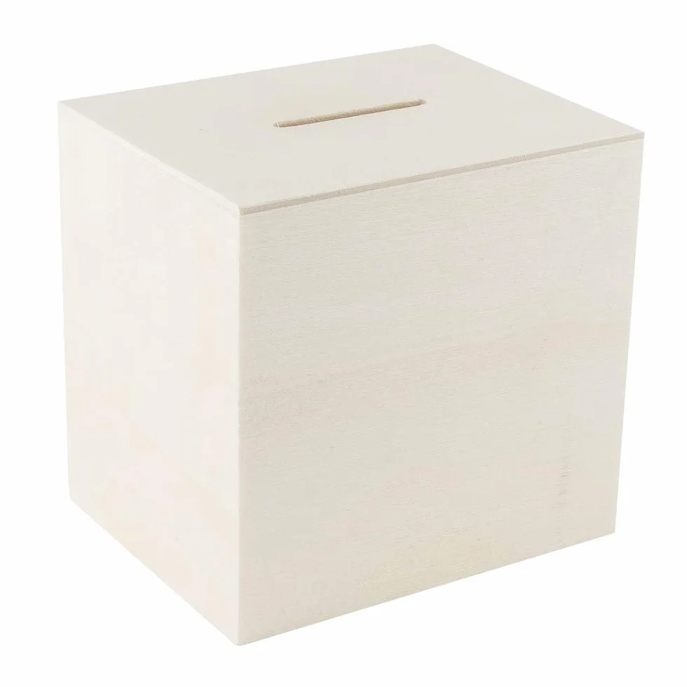 Ideen mit Herz Hucha de madera 10,2 cm x 9,8 cm x 8,2 cm con cierre de plástico