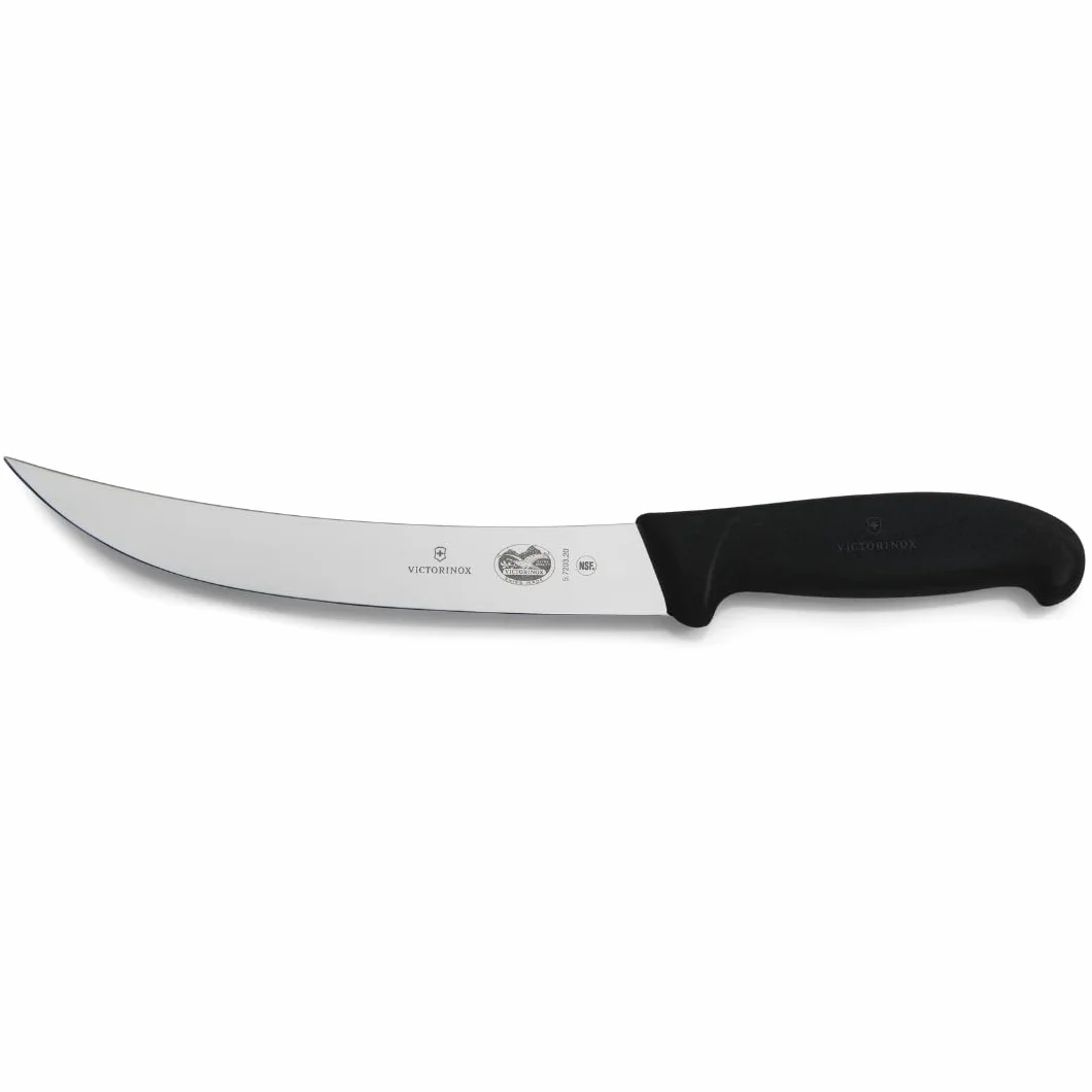 Victorinox Fibrox Cuchillo de matanza 20 cm hoja curva acero inoxidable negro