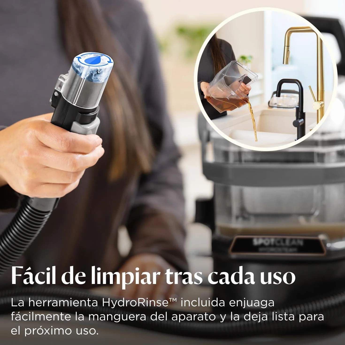 BISSELL SpotClean HydroSteam Aspiradora de Agua Tapicería 1000W 3689N
